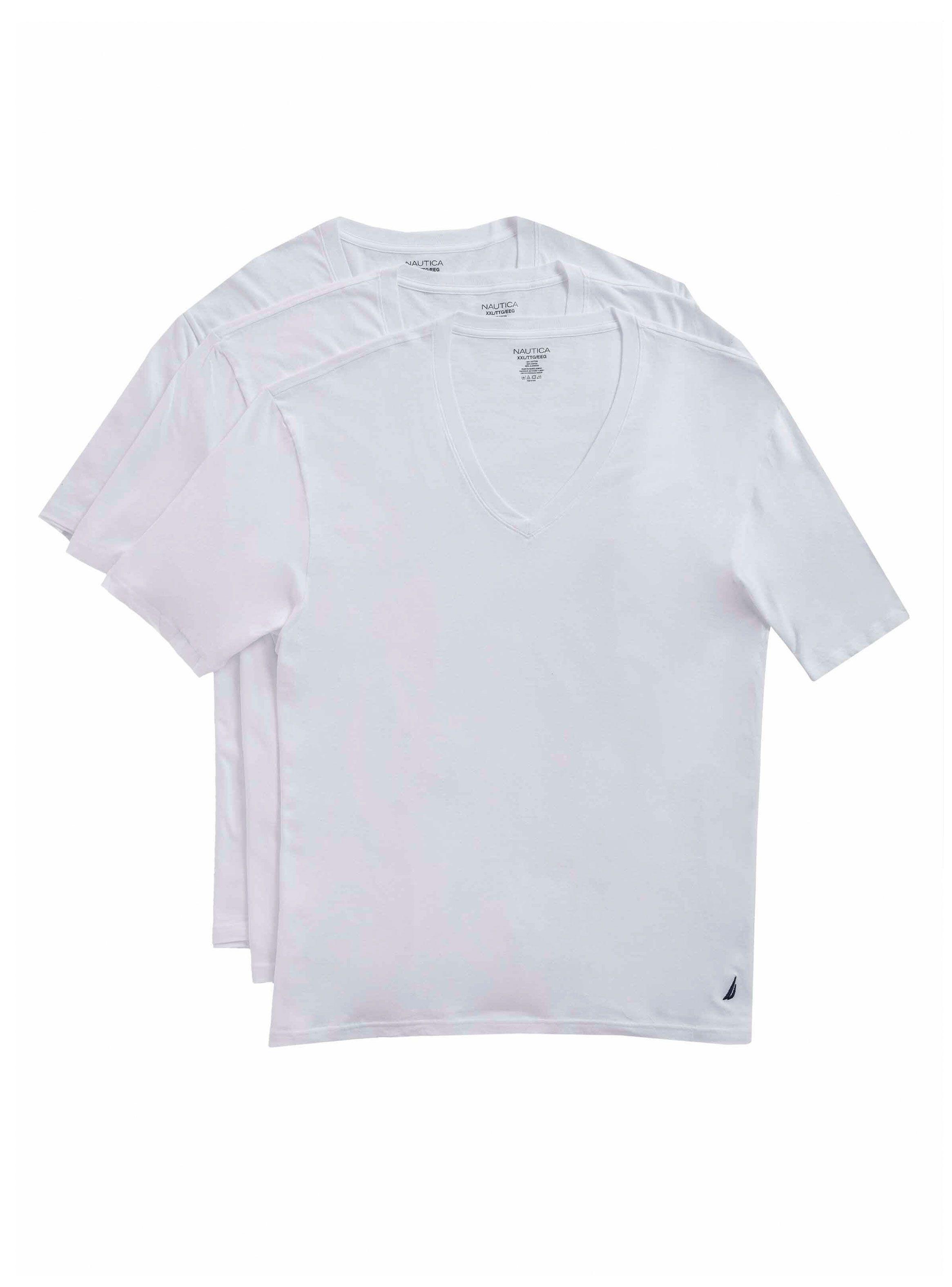 Tripack Camiseta Cuello V Algodón-0