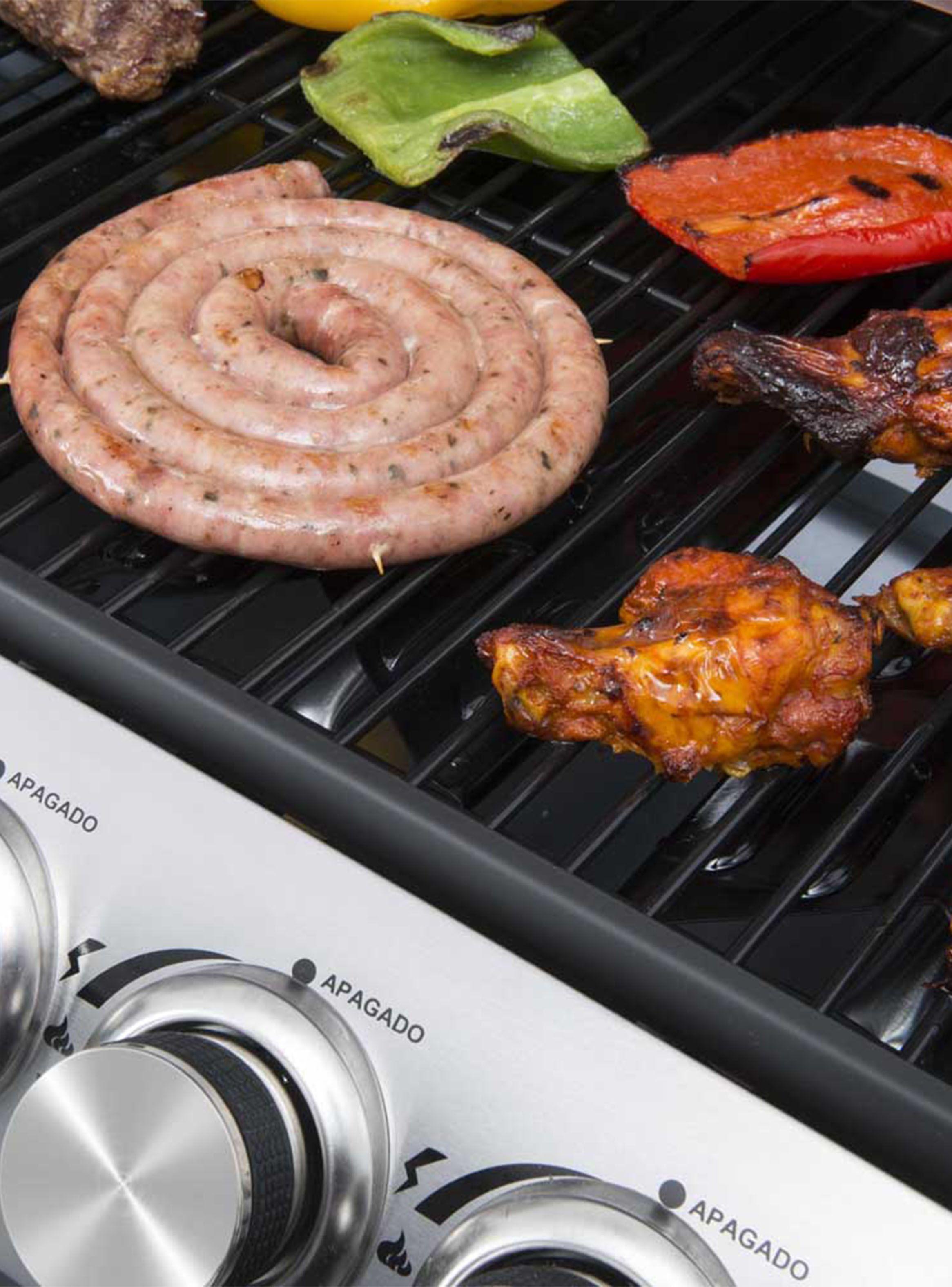 Parrilla a Gas Indiana 4 Quemadores + Quemador Lateral-3
