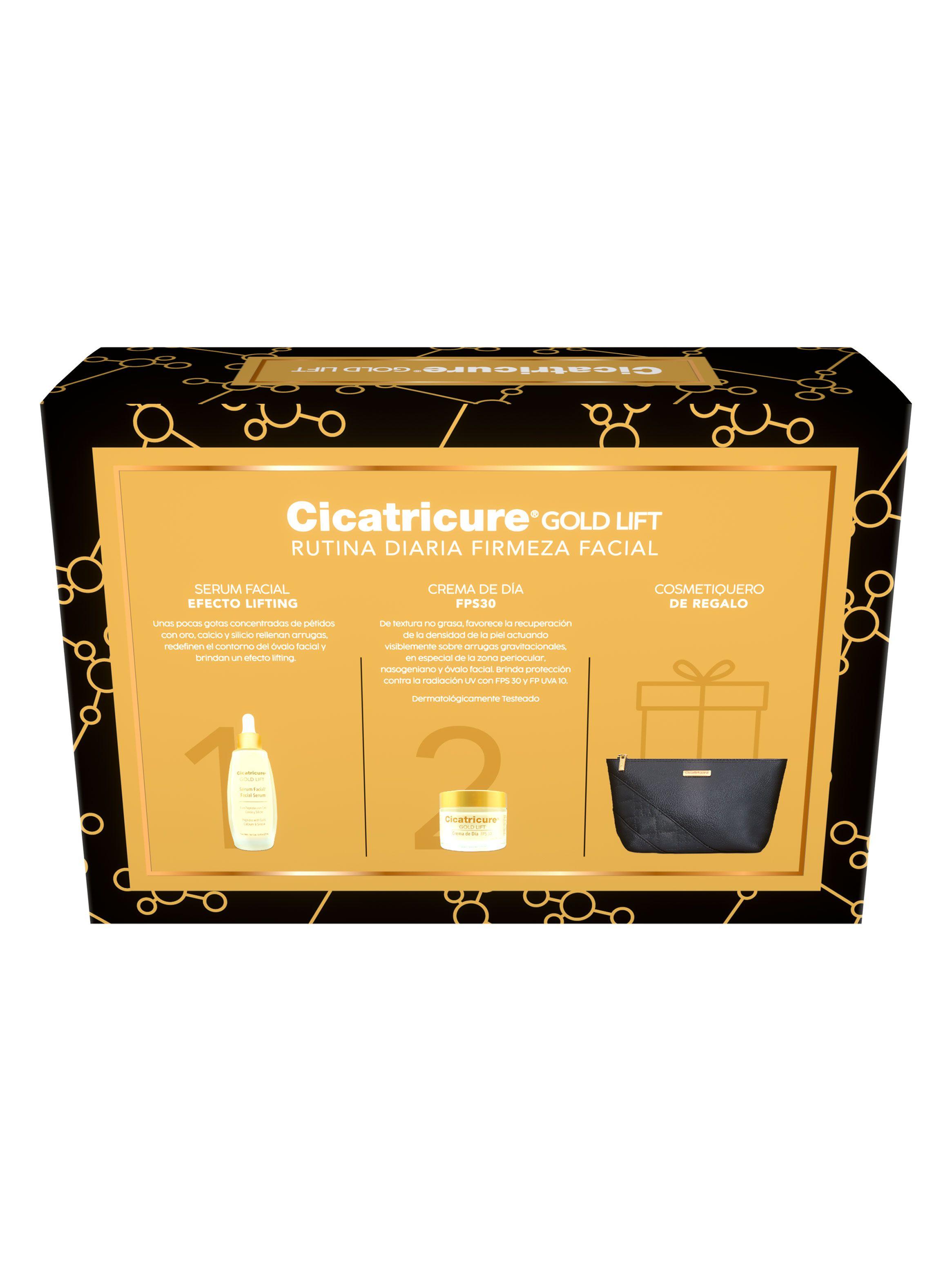 Set Cicatricure Gold Lift Crema Dia + Serum 27 ml + Cosmetiquero-1