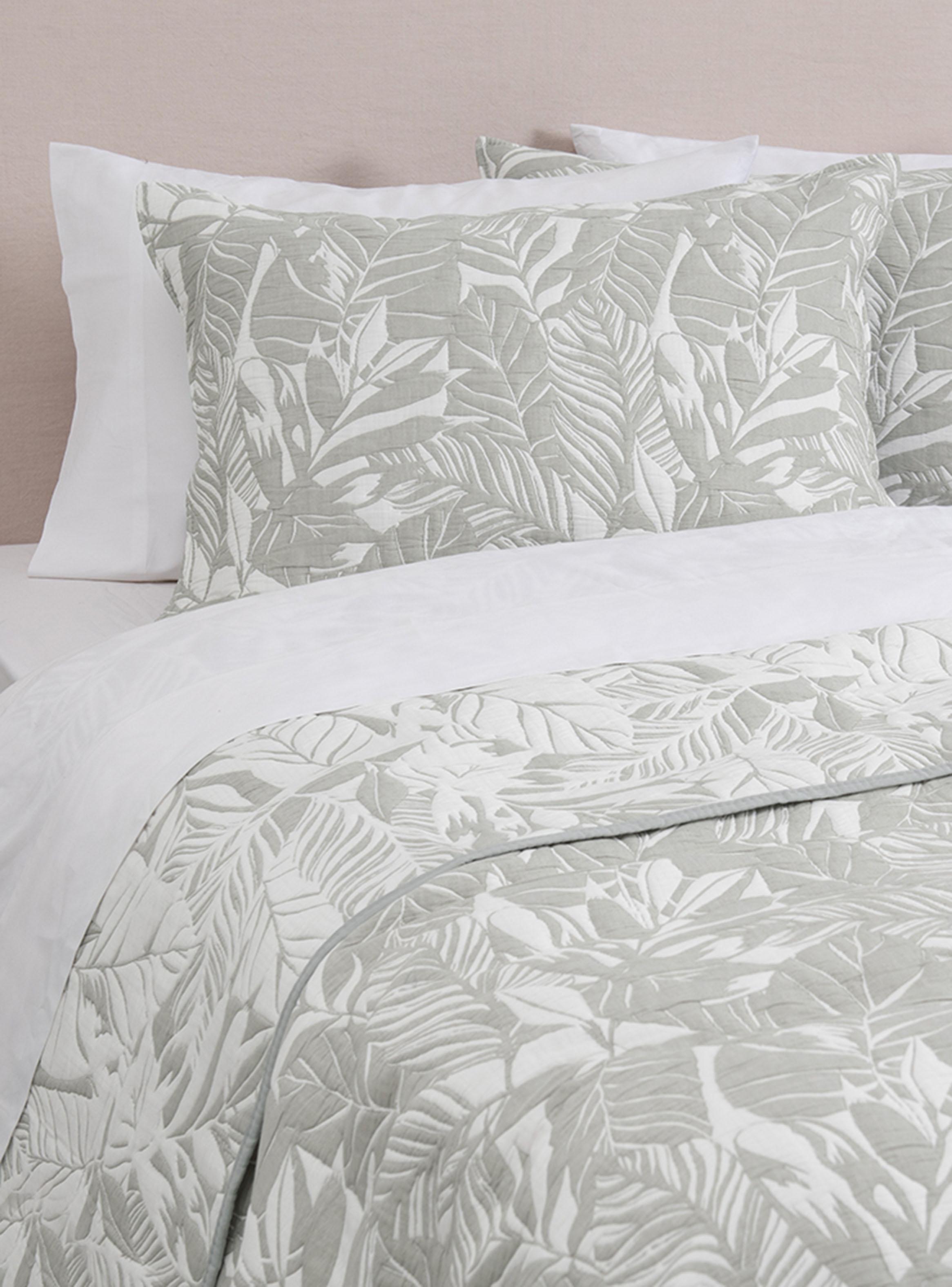 Cubrecama Jacquard Buzios Verde King-0