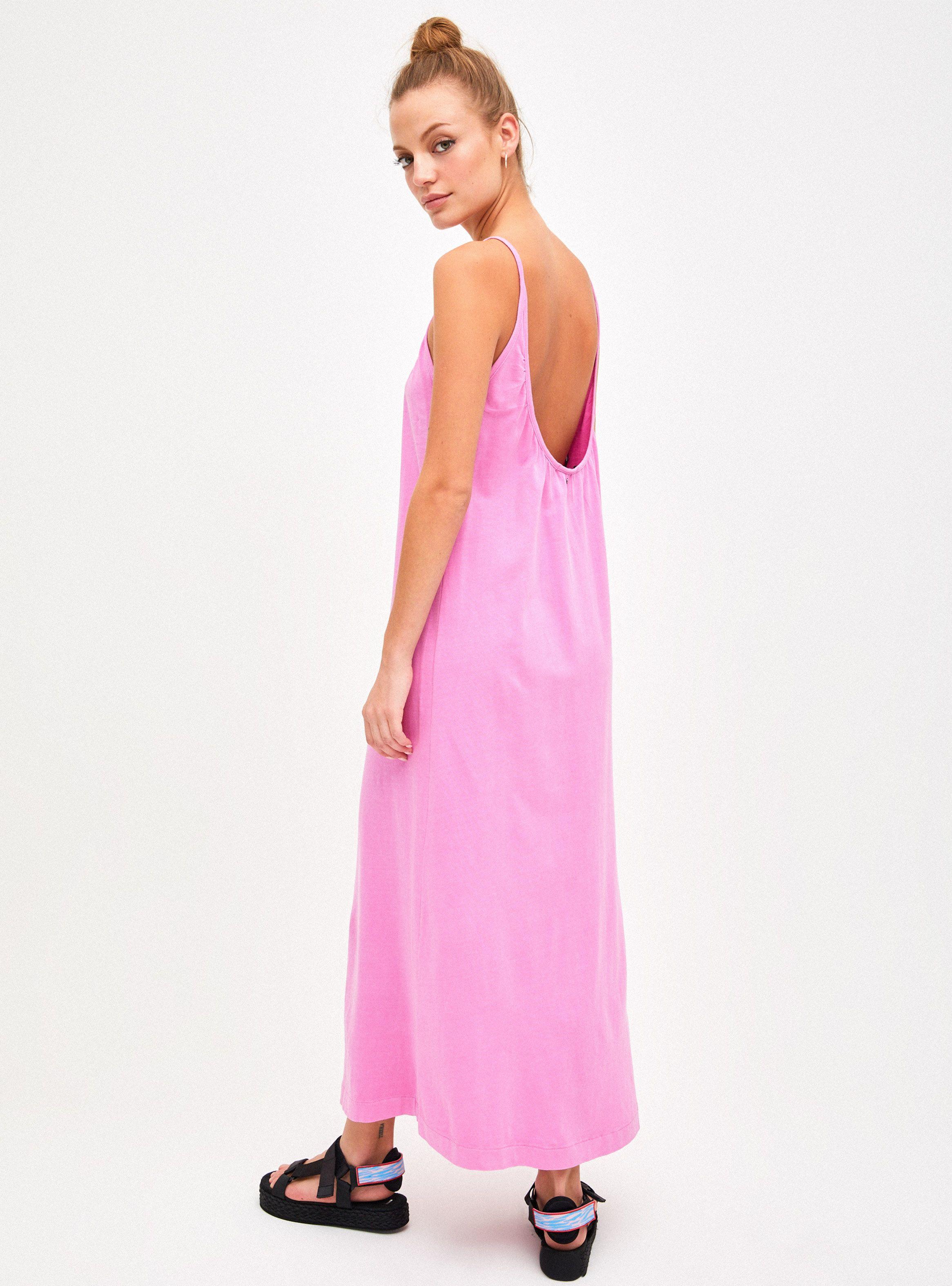 Vestido Largo Liso Lavado-1