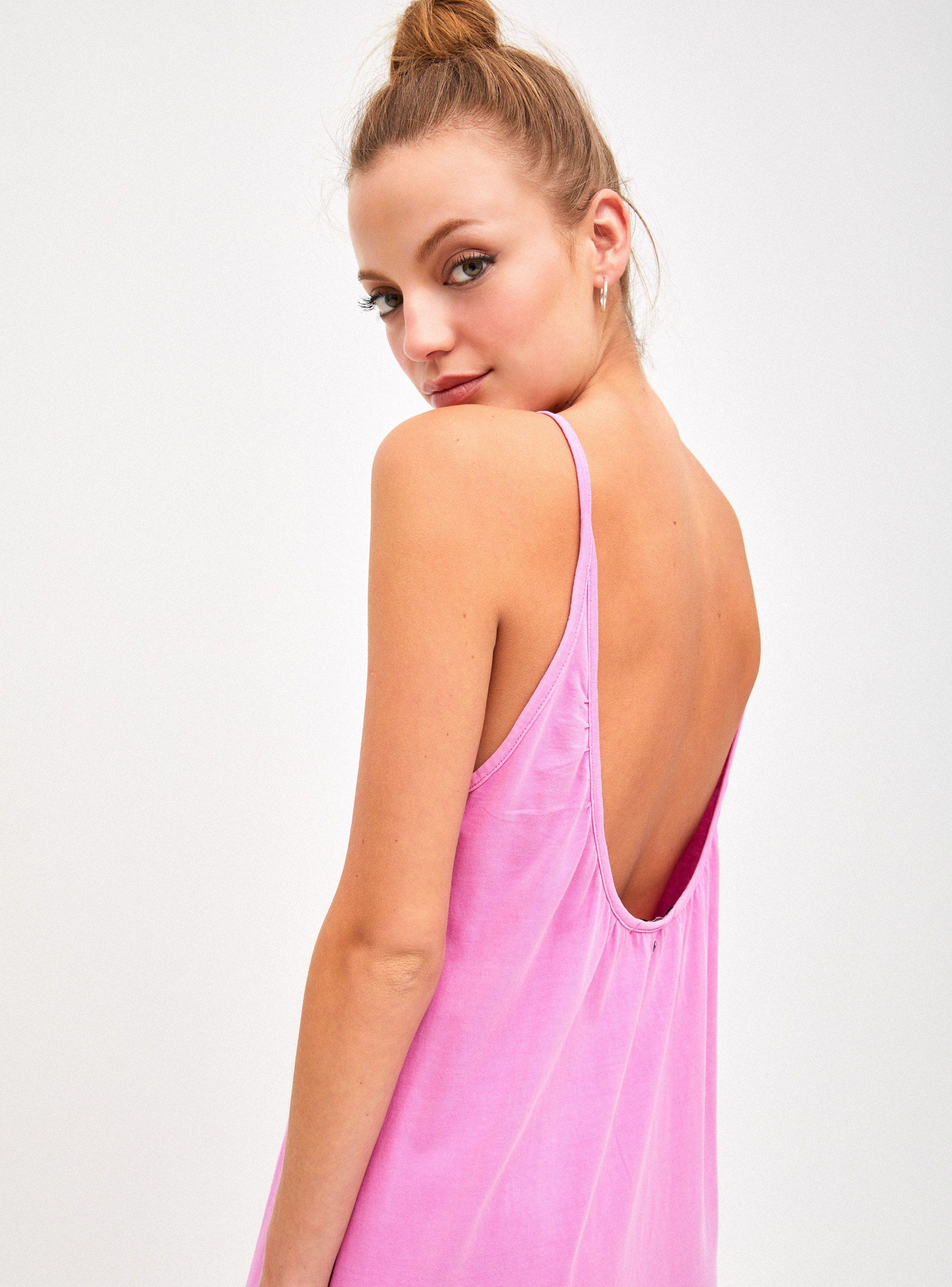 Vestido Largo Liso Lavado-2