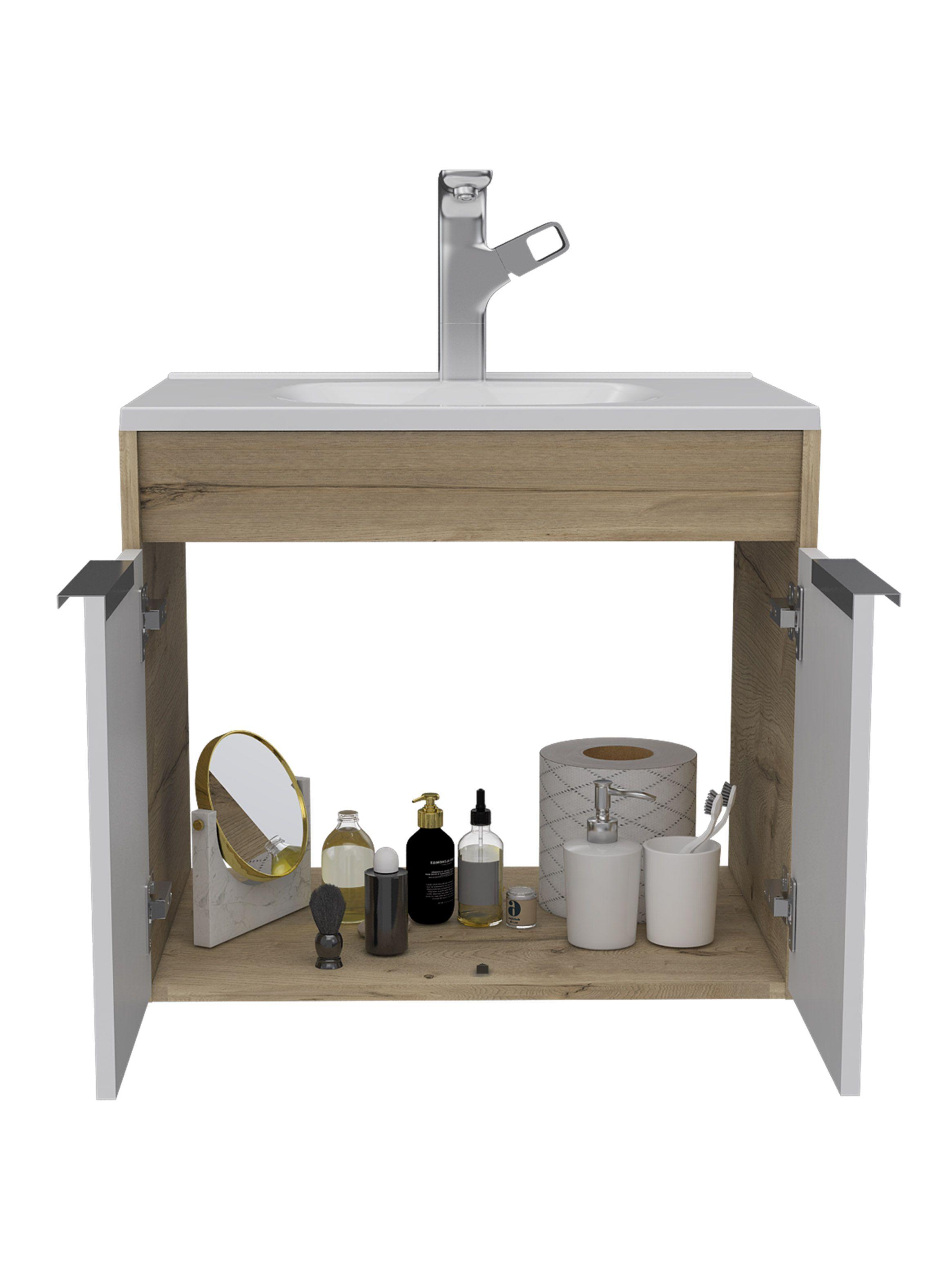 Mueble Lavamanos Carter 60 Flotante Duna-Blanco-2