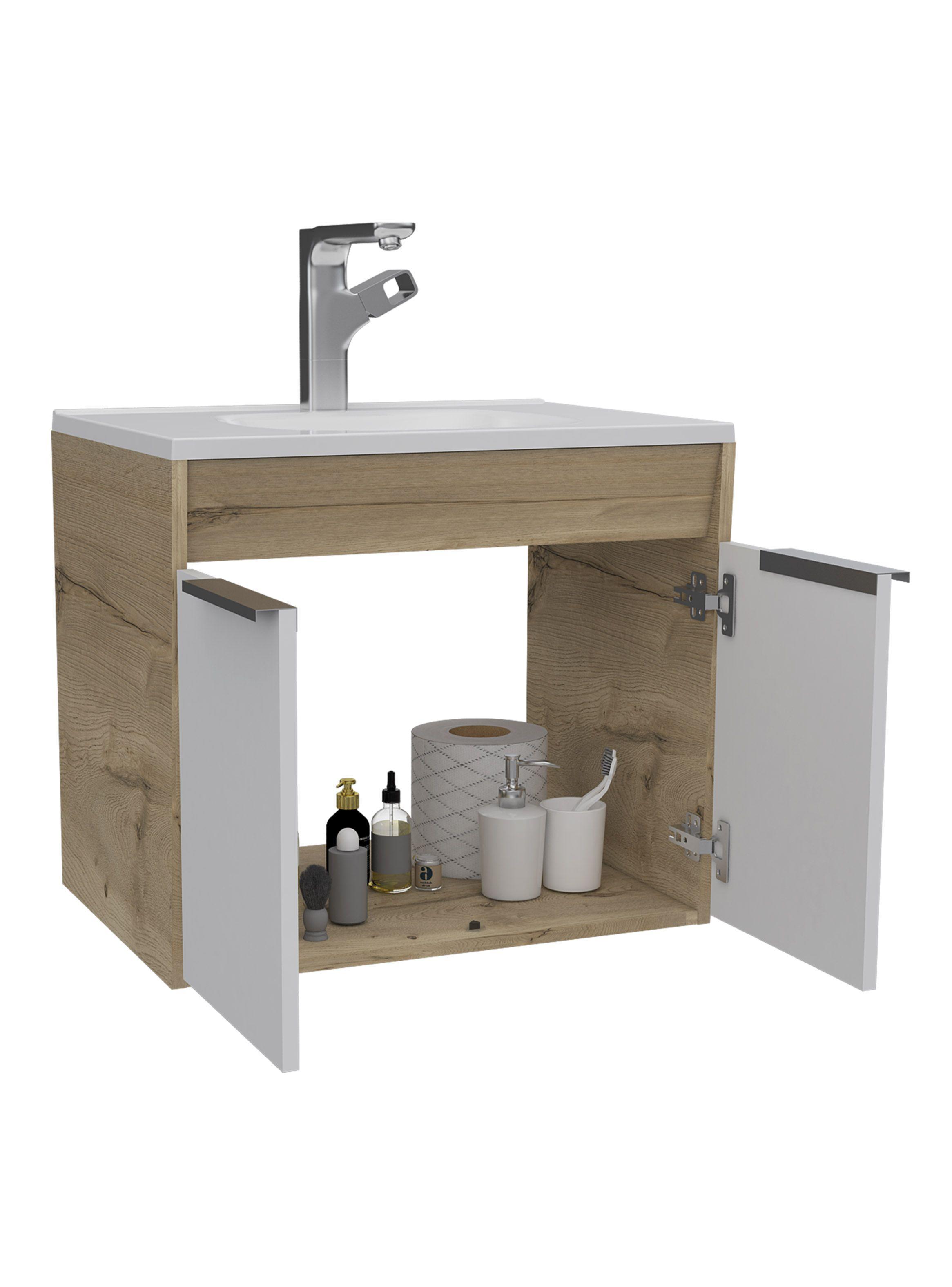 Mueble Lavamanos Carter 60 Flotante Duna-Blanco-3