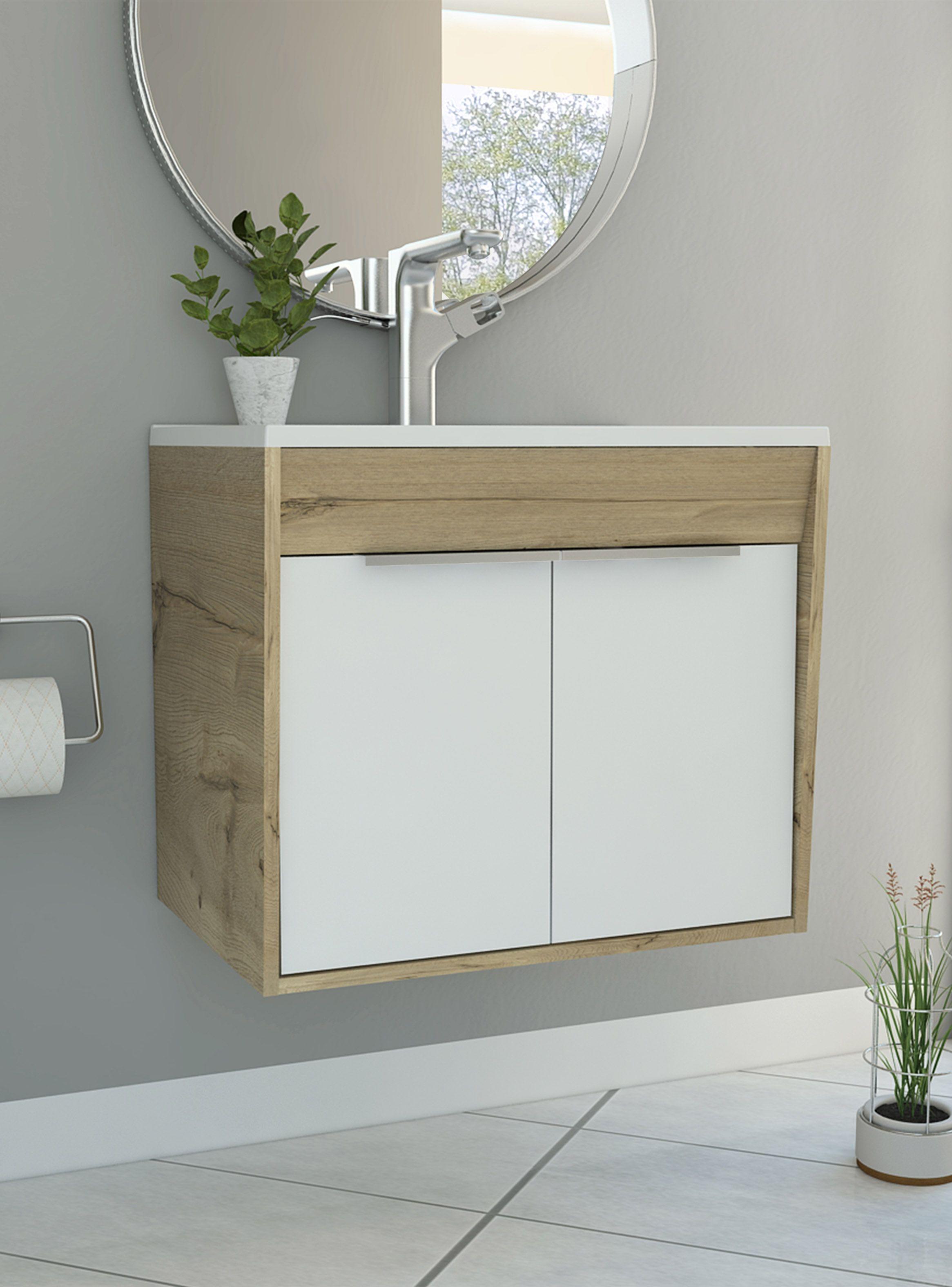 Mueble Lavamanos Carter 60 Flotante Duna-Blanco-4