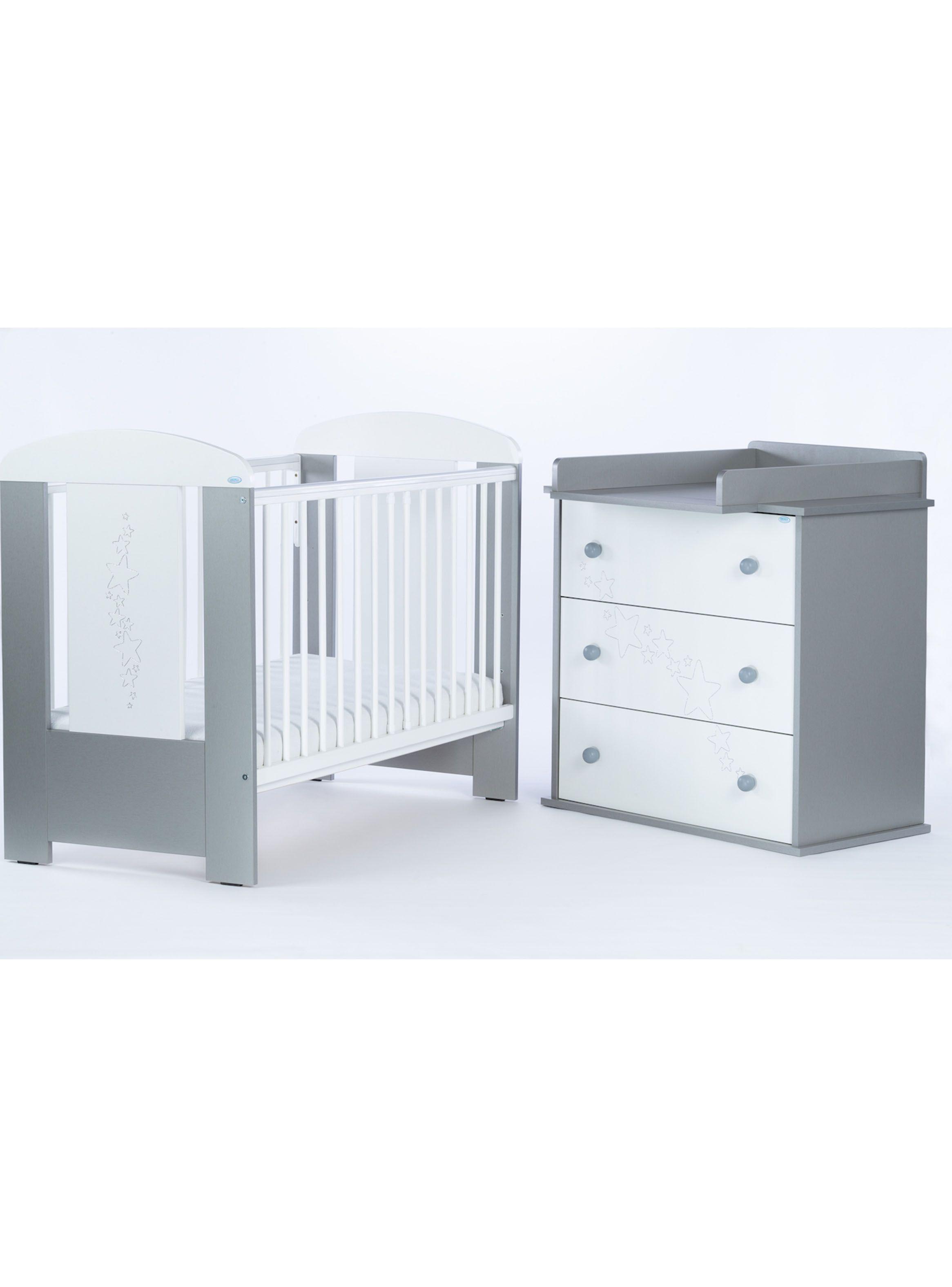 Cómoda y Cuna Stars Gris-0