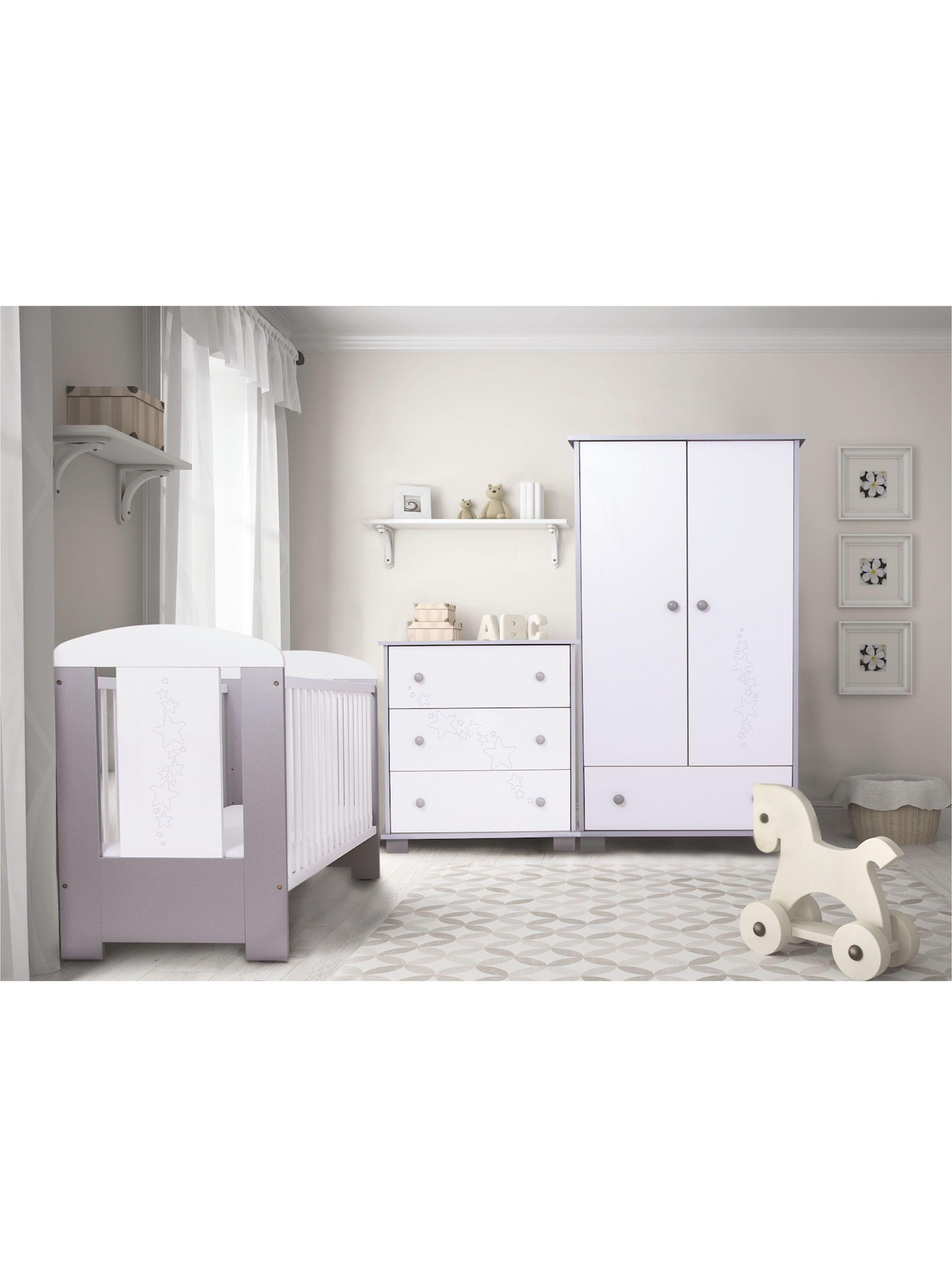 Cómoda y Cuna Stars Gris-3