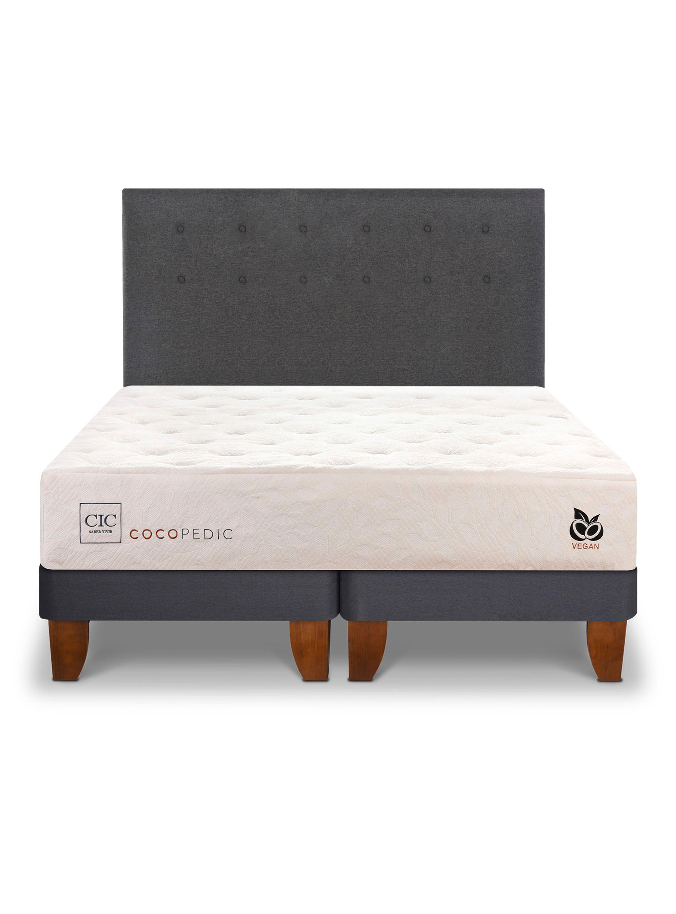 Cama Europea Cocopedic 2 Plazas Base Dividida + Respaldo Eufrates-2