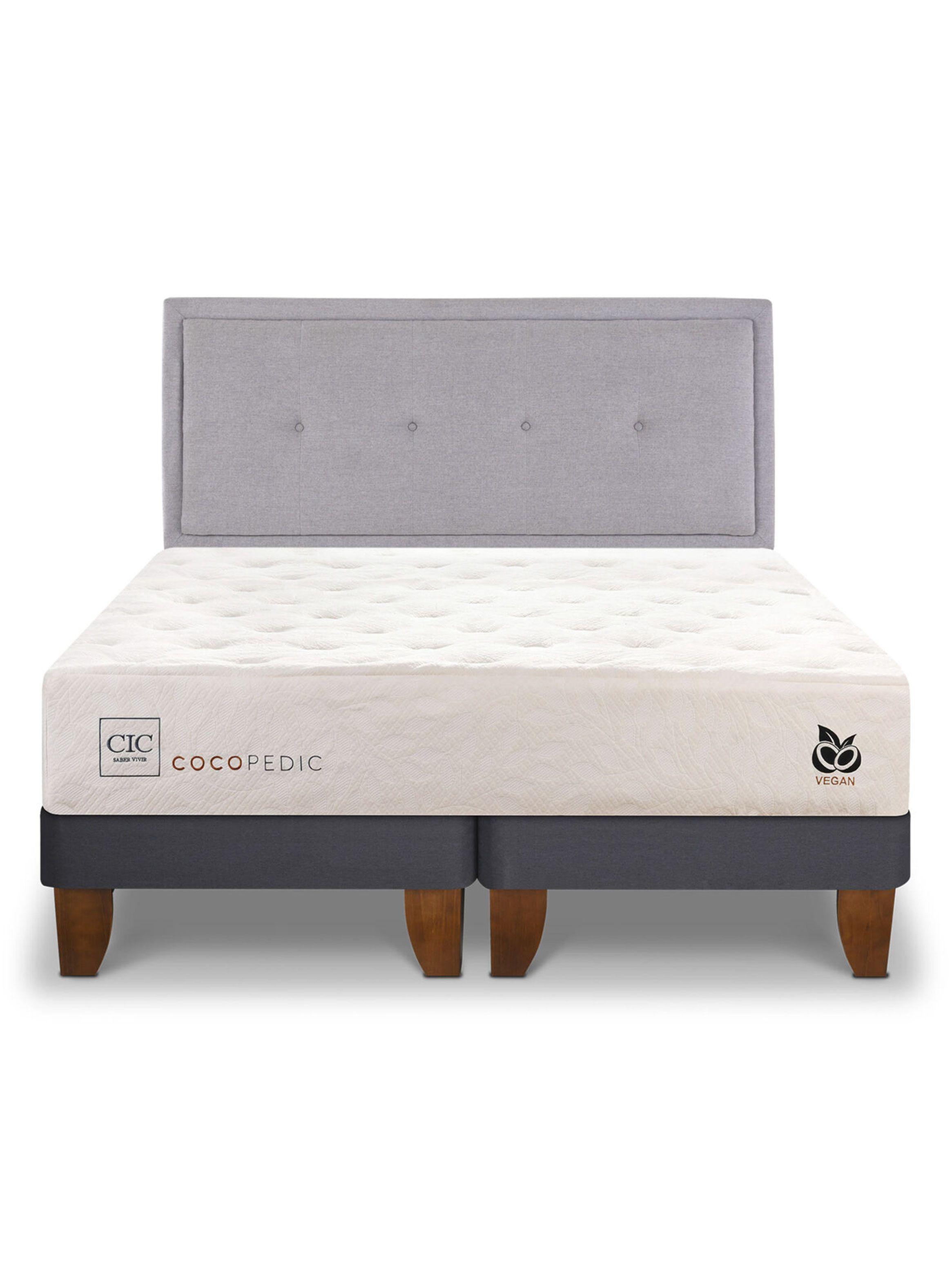 Cama Europea Cocopedic 2 Plazas Base Dividida + Respaldo Ganges-2