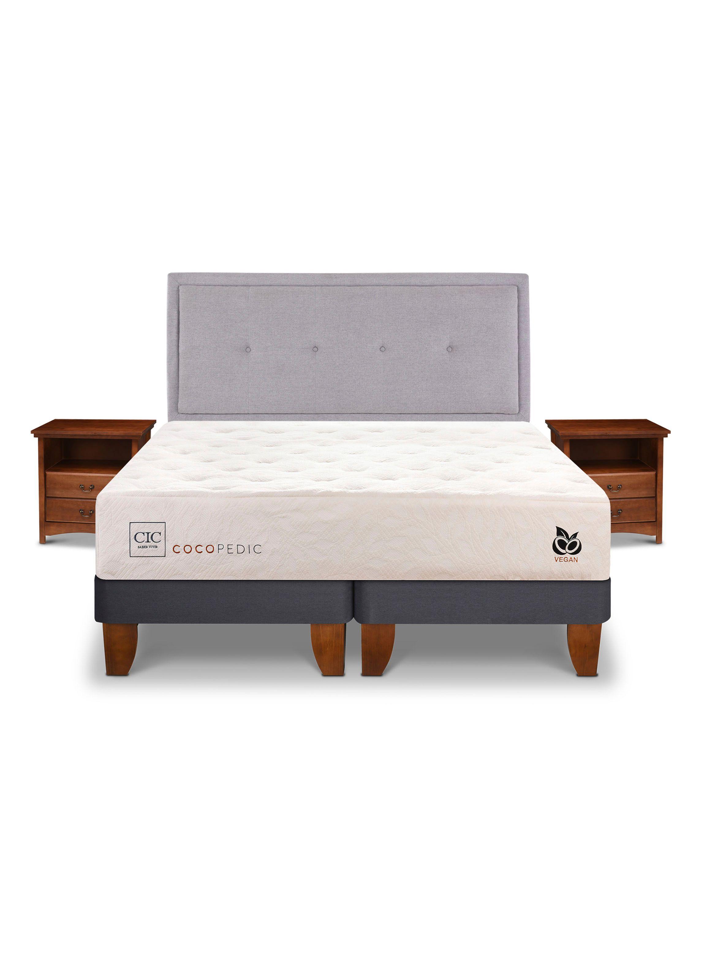 Cama Europea Cocopedic 2 Plazas Base Dividida + Set Muebles Ganges-2