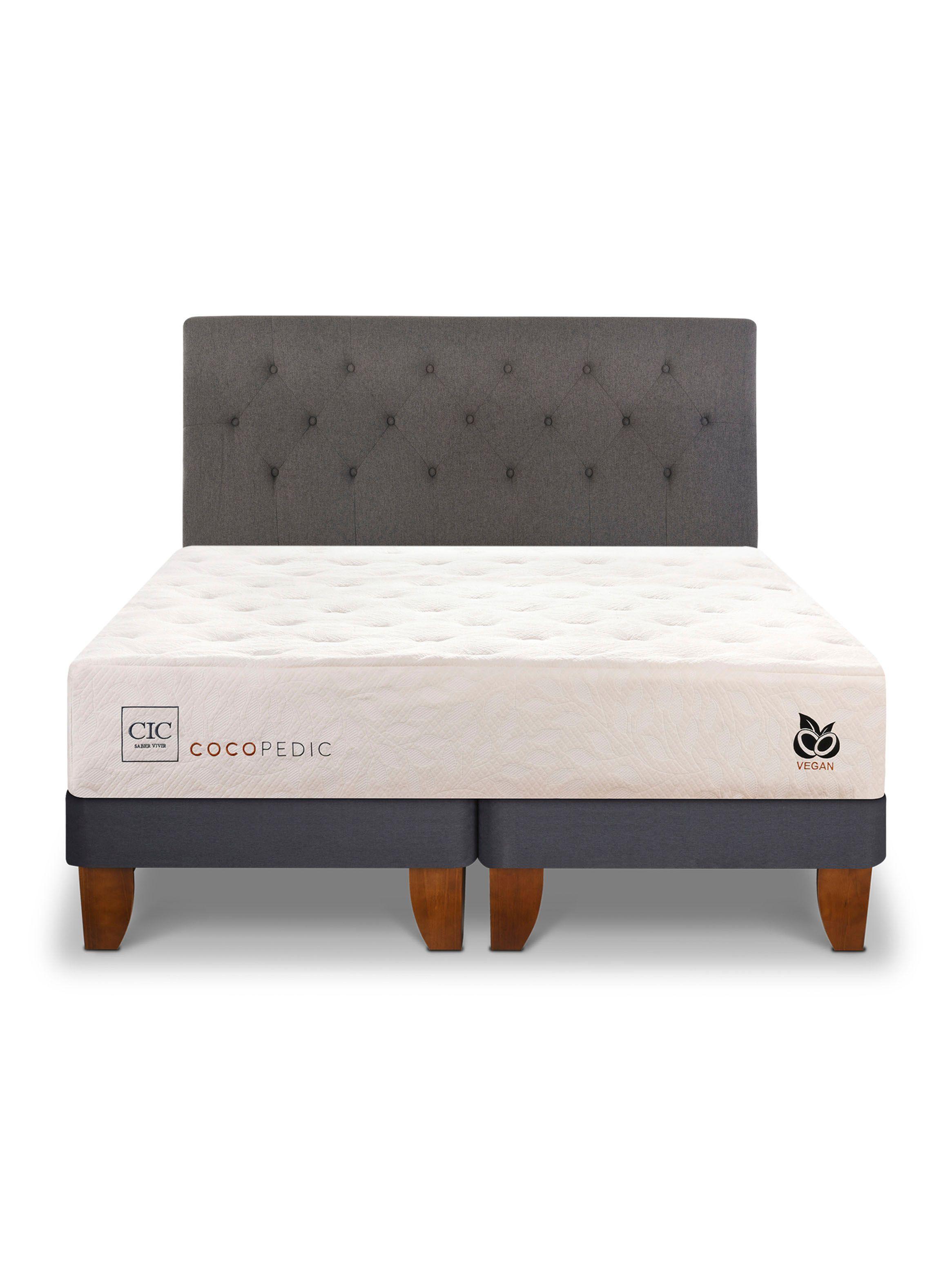 Cama Europea Cocopedic 2 Plazas Base Dividida + Respaldo Kavery-2