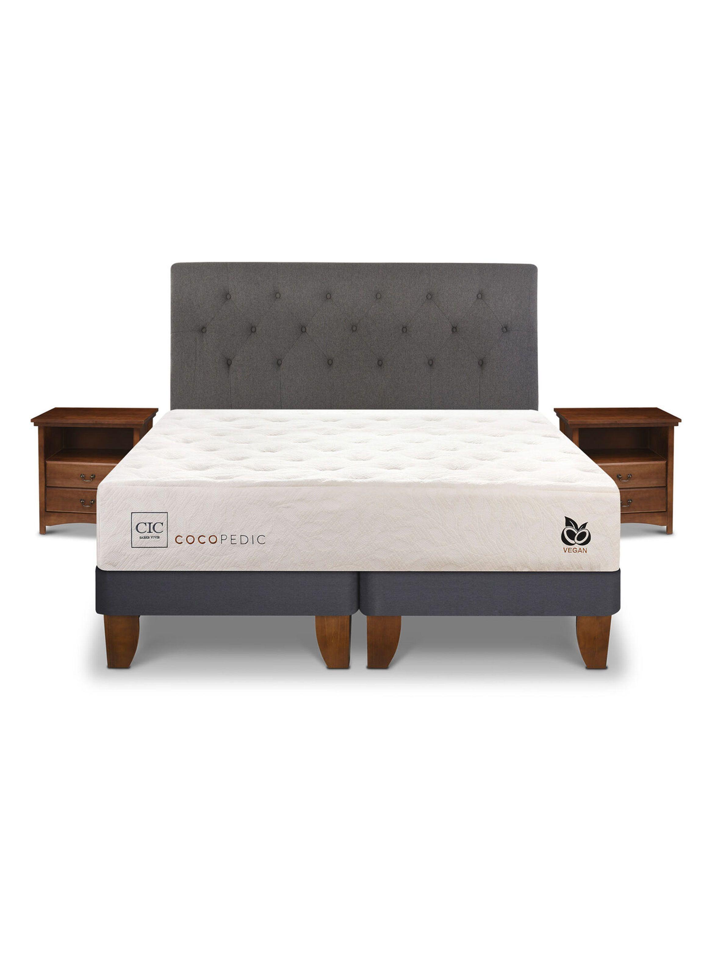Cama Europea Cocopedic 2 Plazas Base Dividida + Set Muebles Kavery-2