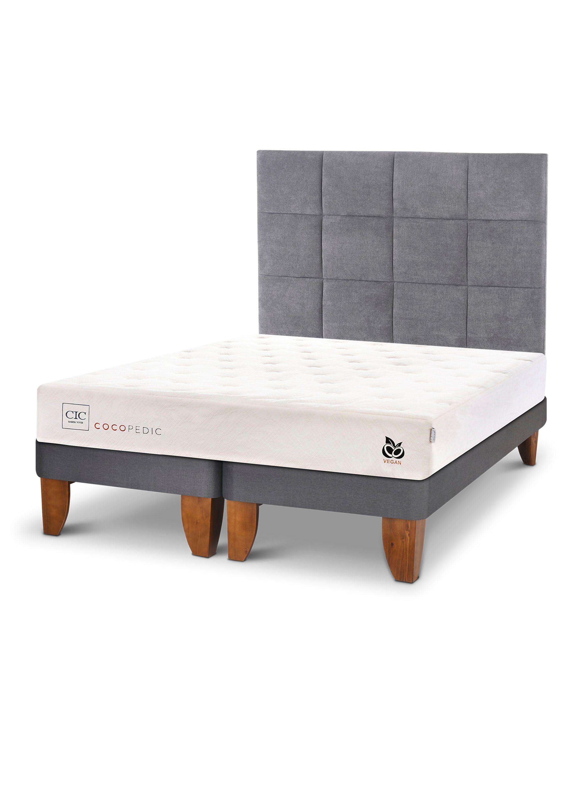 Cama Europea Cocopedic 2 Plazas Base Dividida + Respaldo Tamesis-2