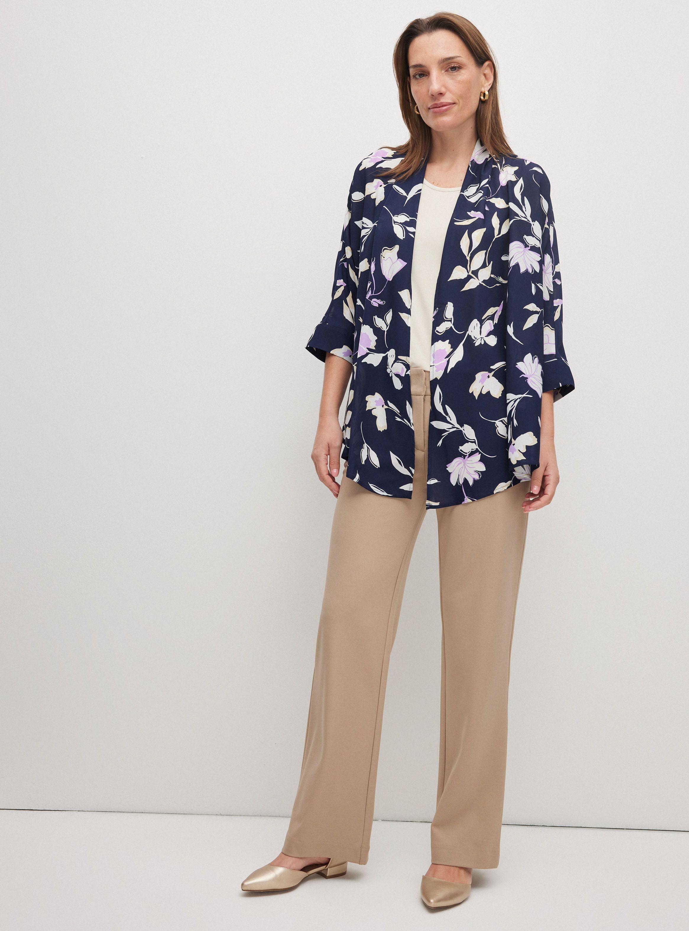 Blusa Capa Estampada con Top Interior-4