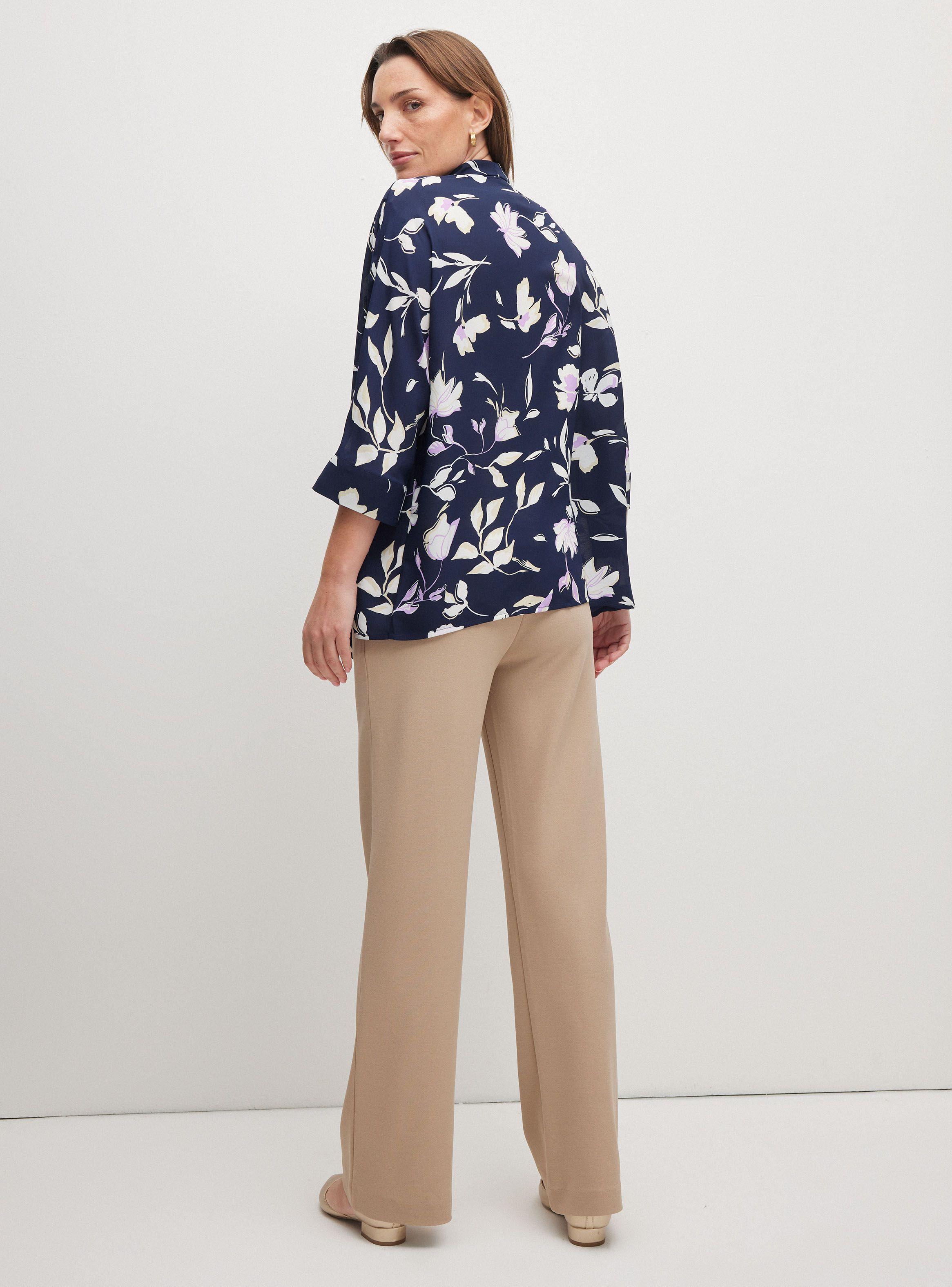 Blusa Capa Estampada con Top Interior-5