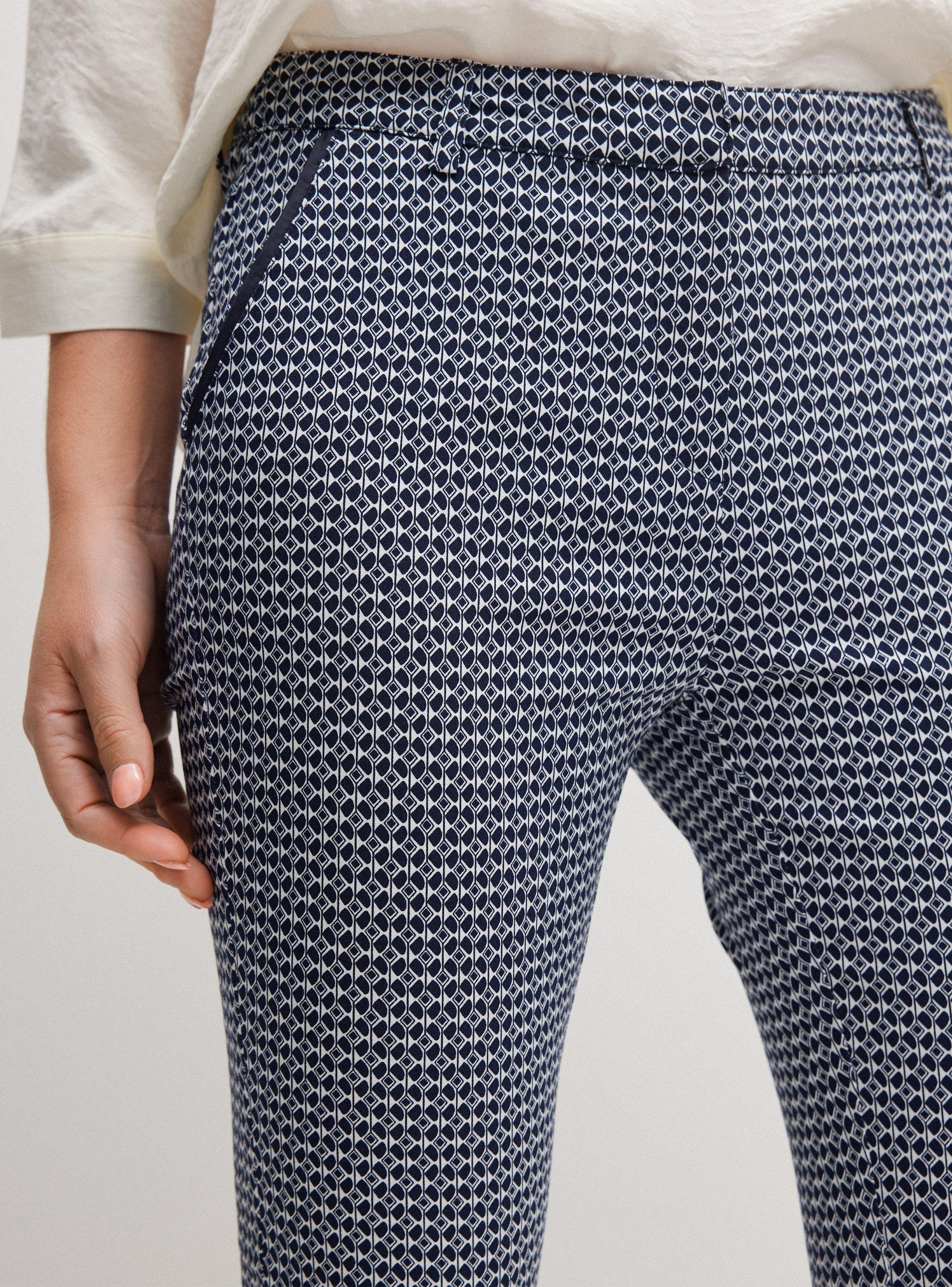 Pantalón Tipo Calza de Jacquard Elasticado-2