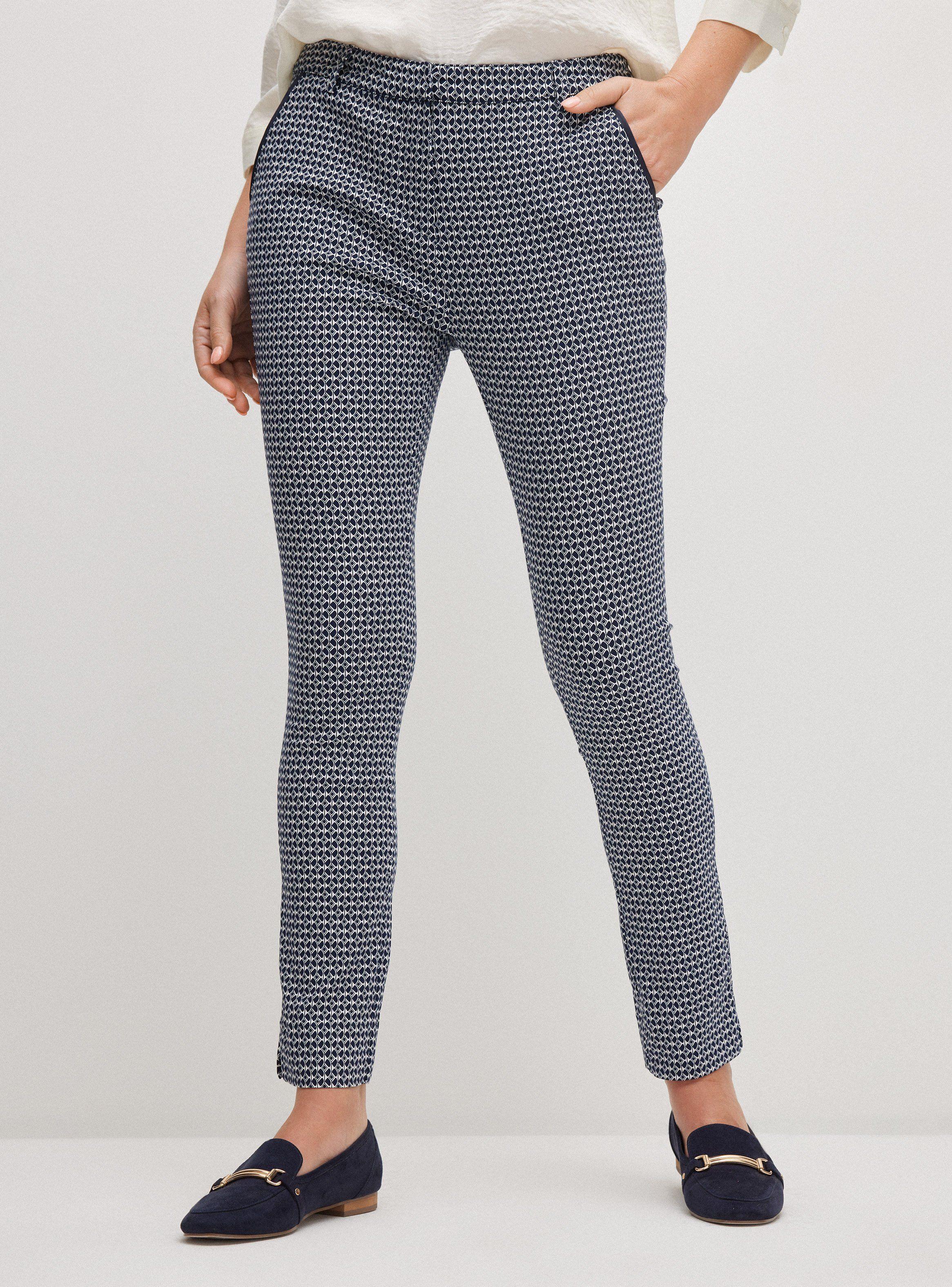 Pantalón Tipo Calza de Jacquard Elasticado-0