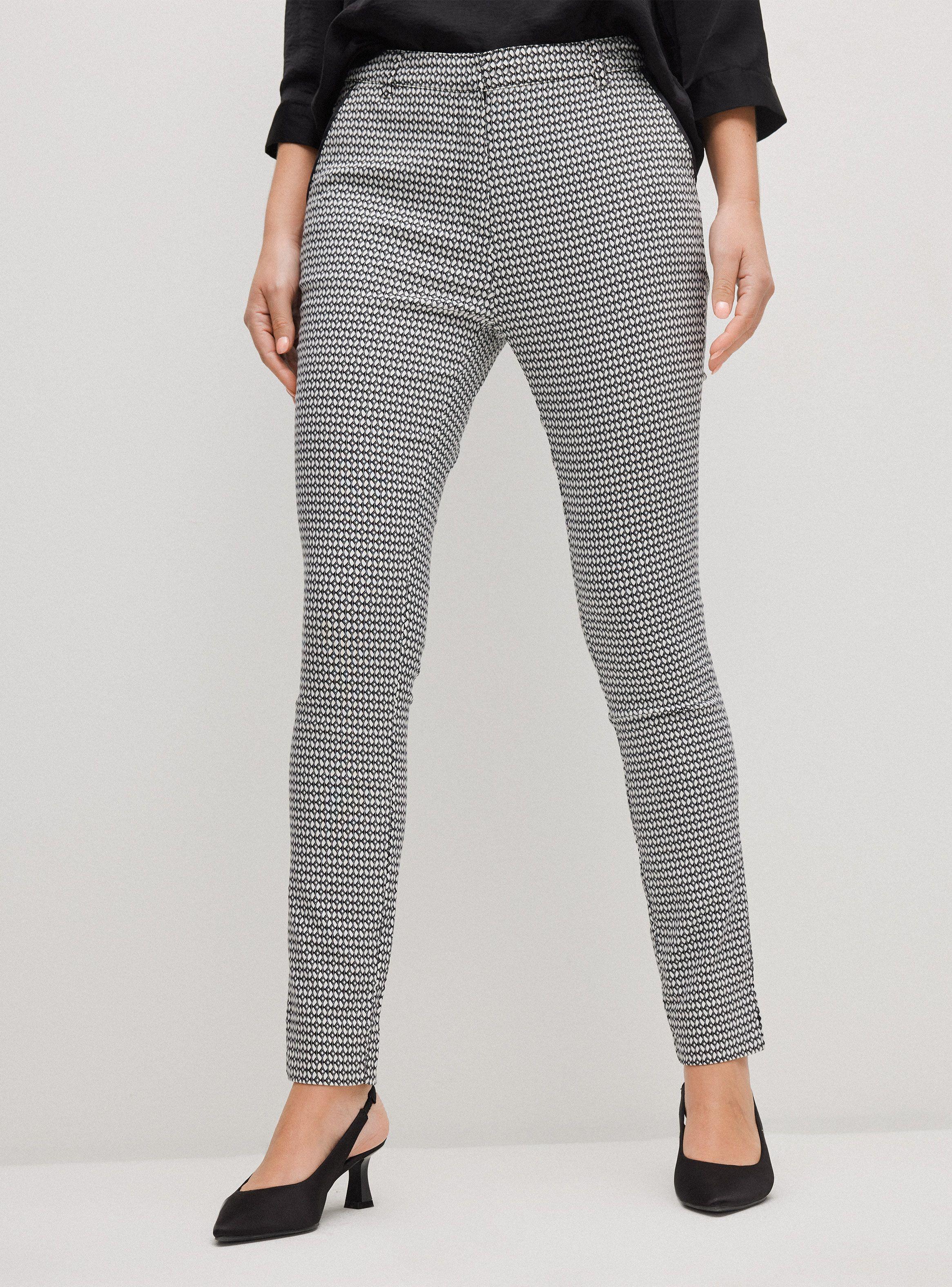 Pantalón Tipo Calza de Jacquard Elasticado-0