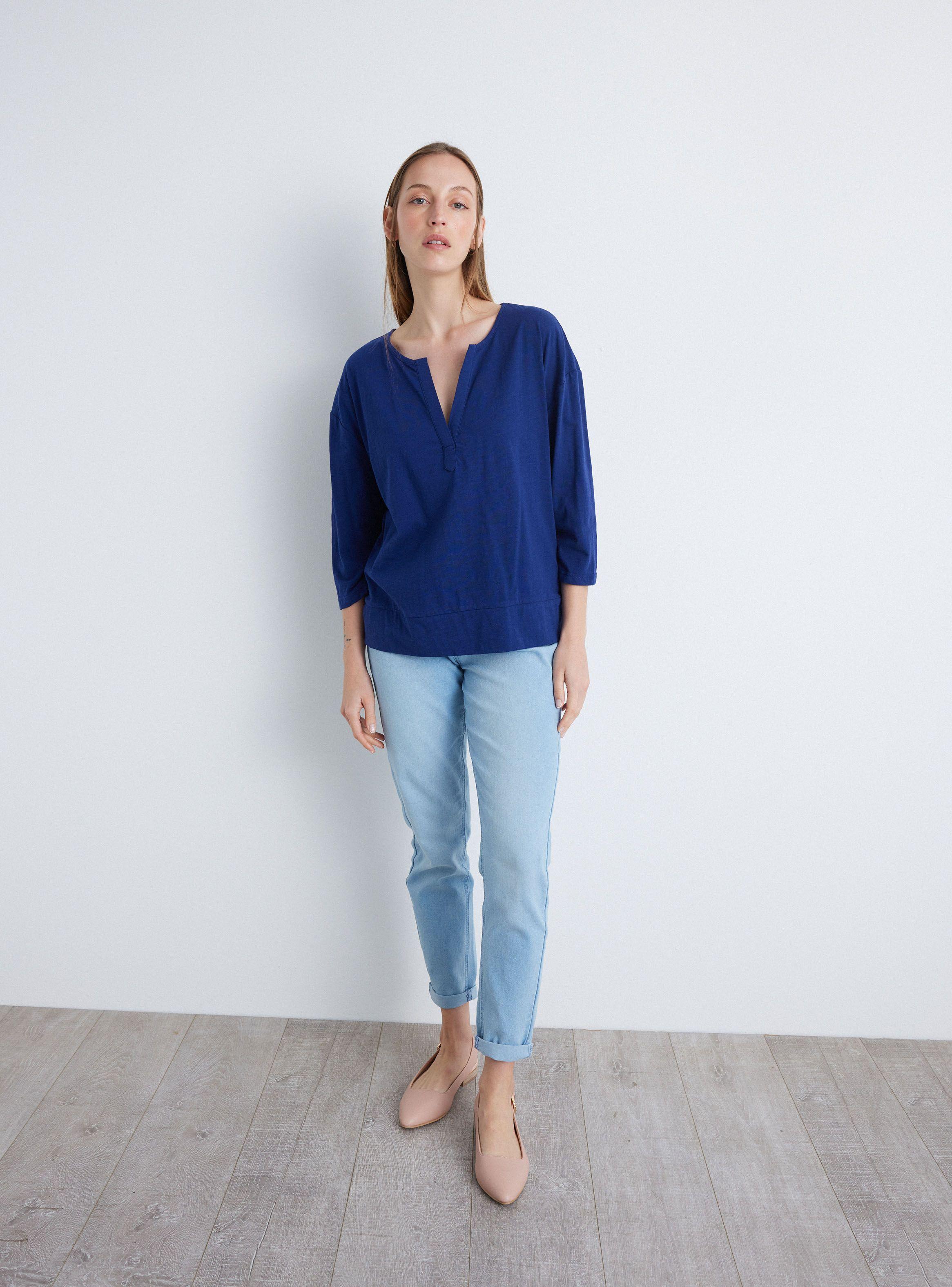 Polera Manga Caída Abertura Escote-4