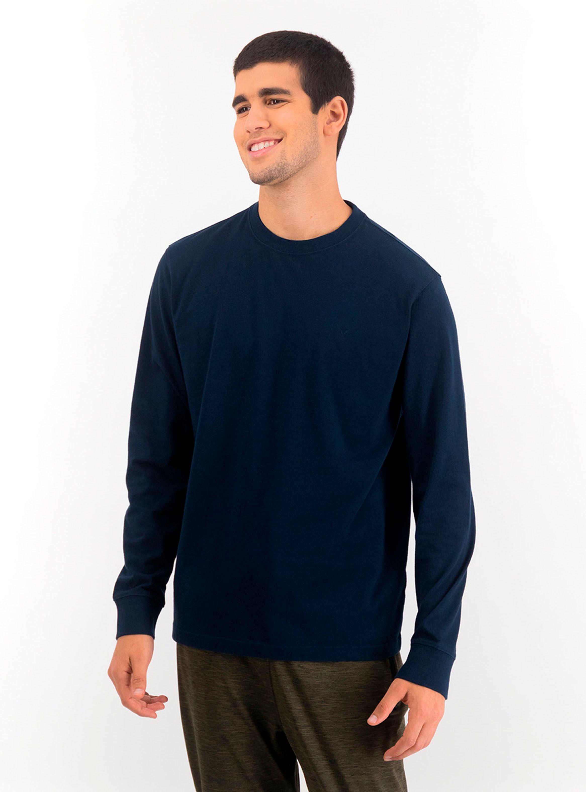 Polera Long-Sleeve Cuello Redondo Hombre-0