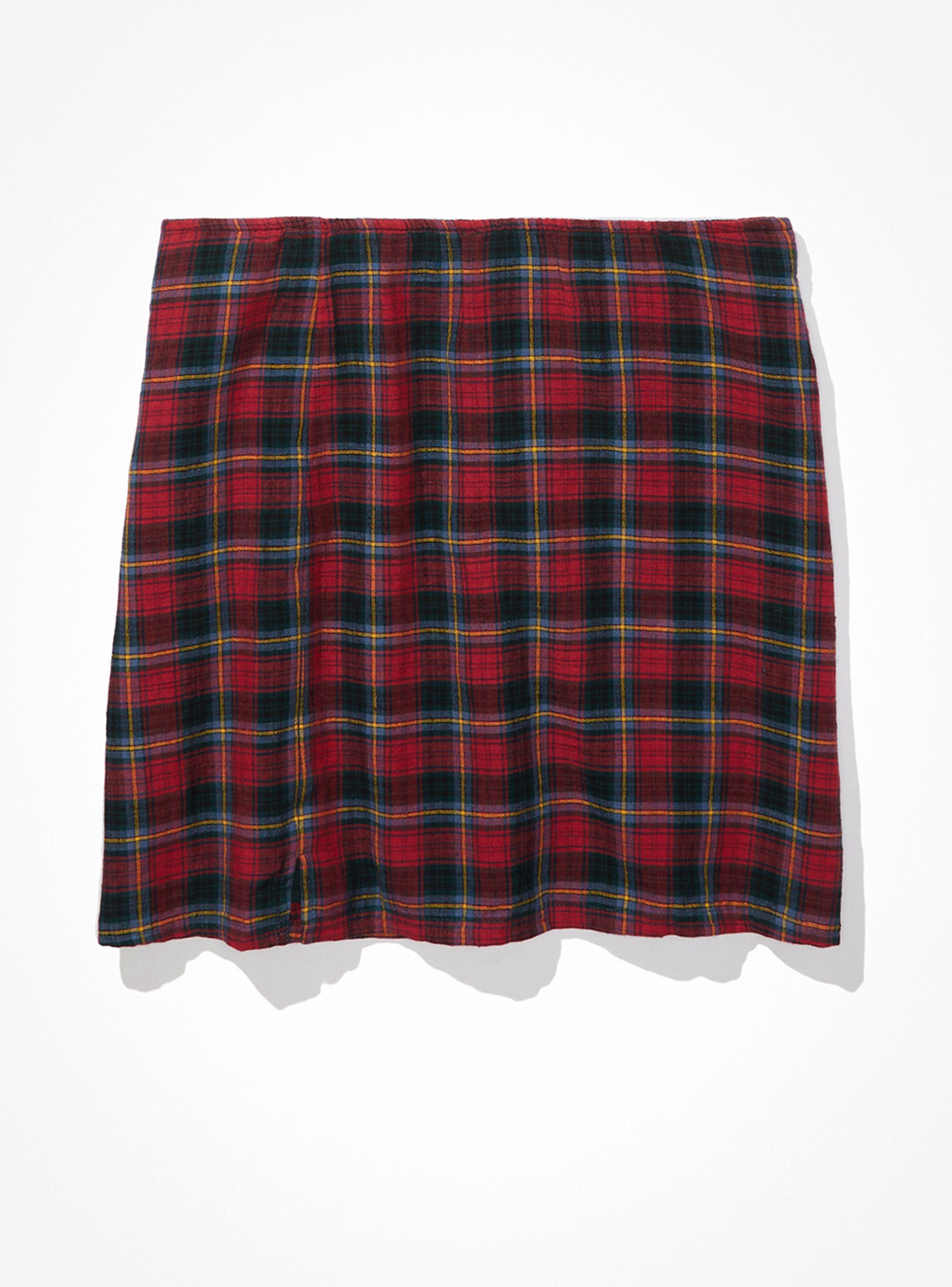 Mini Falda Slit a Cuadros-2