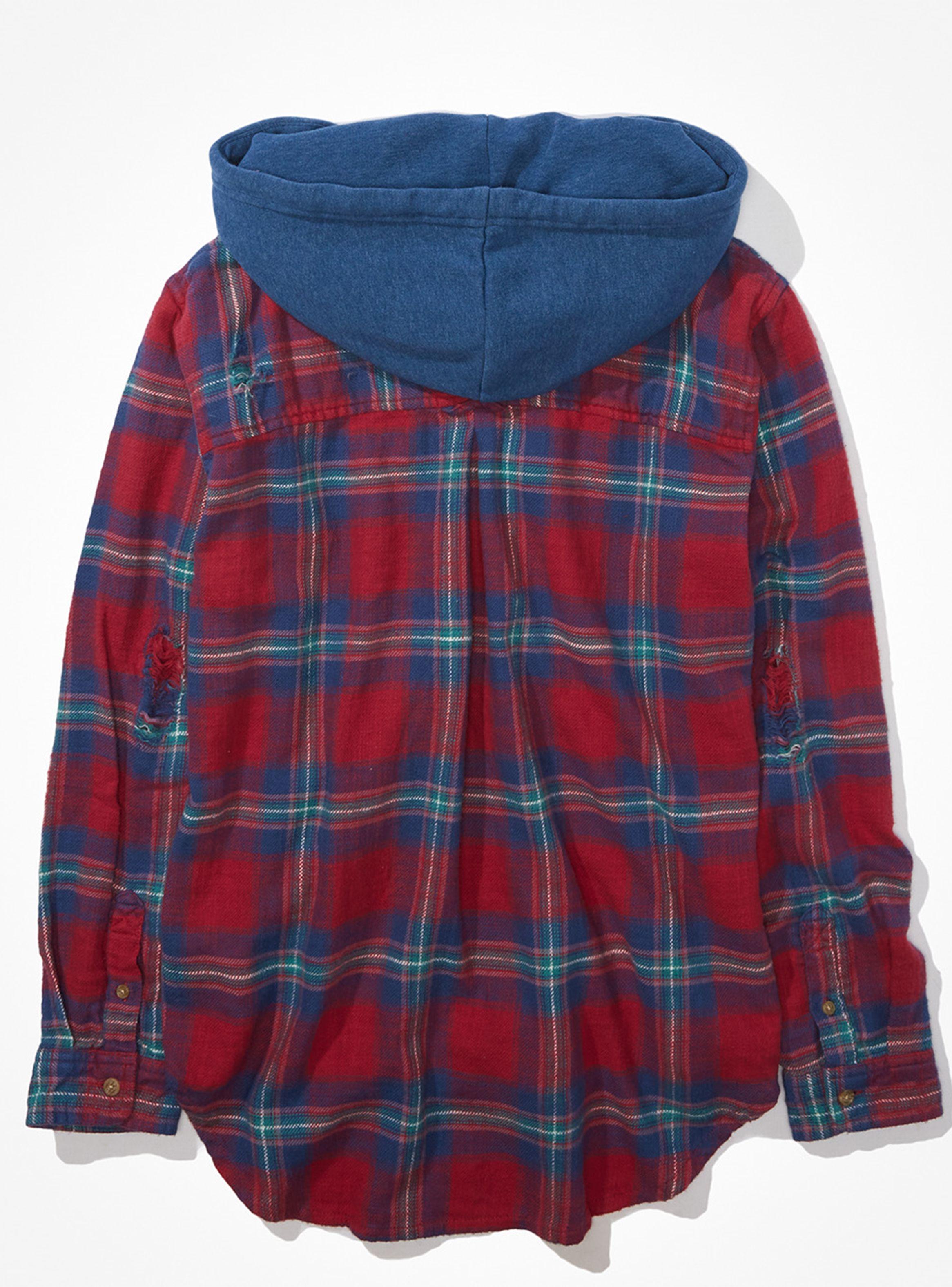 Camisa Oversized Hooded Flannel Shirt-3