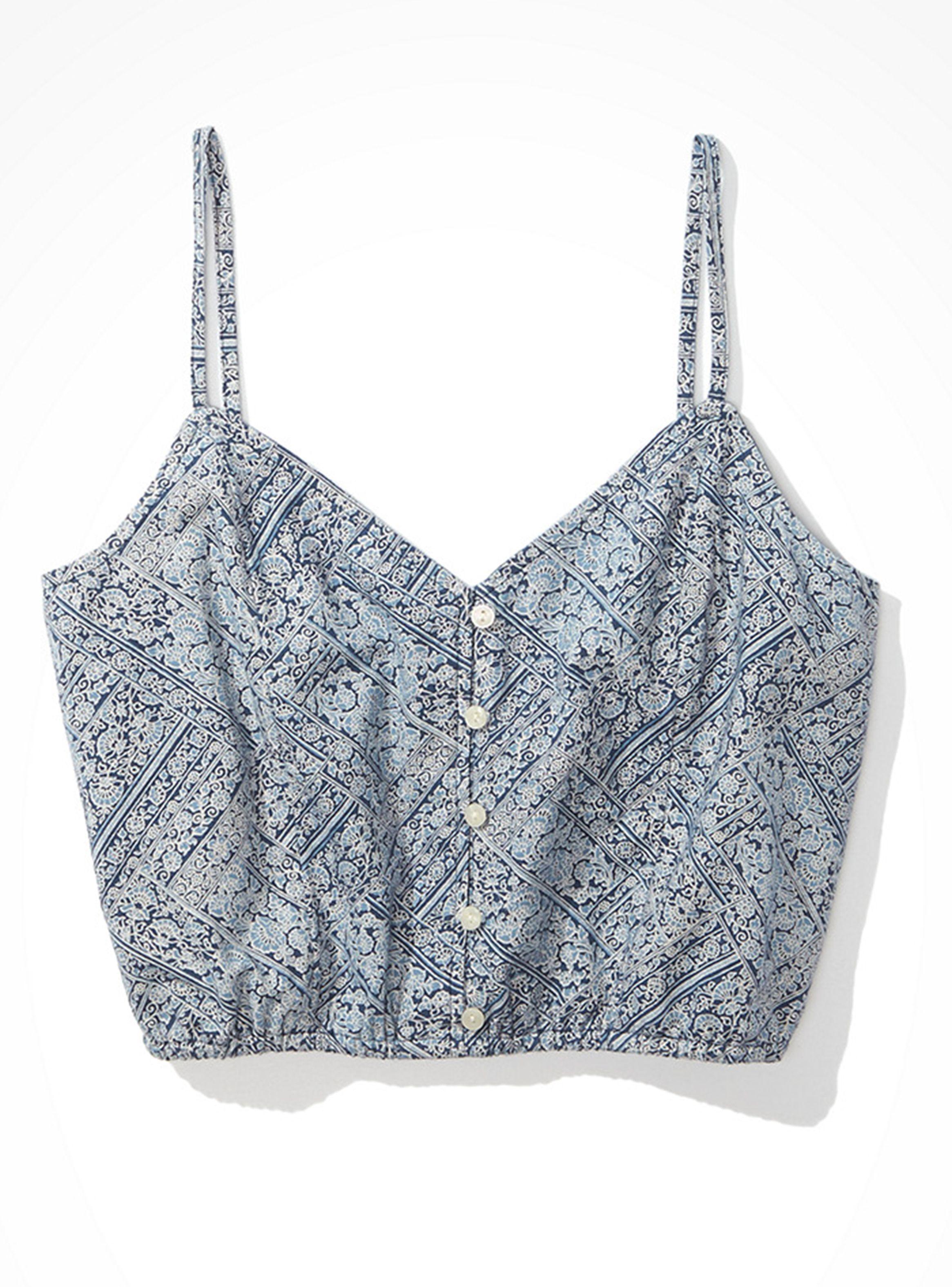 Polera Printed Crop Cami-0