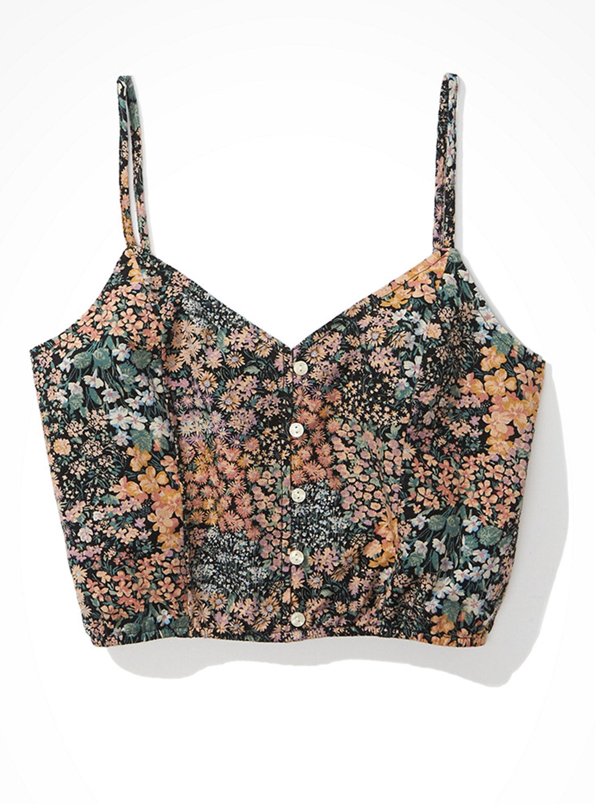 Polera Printed Crop Cami-0