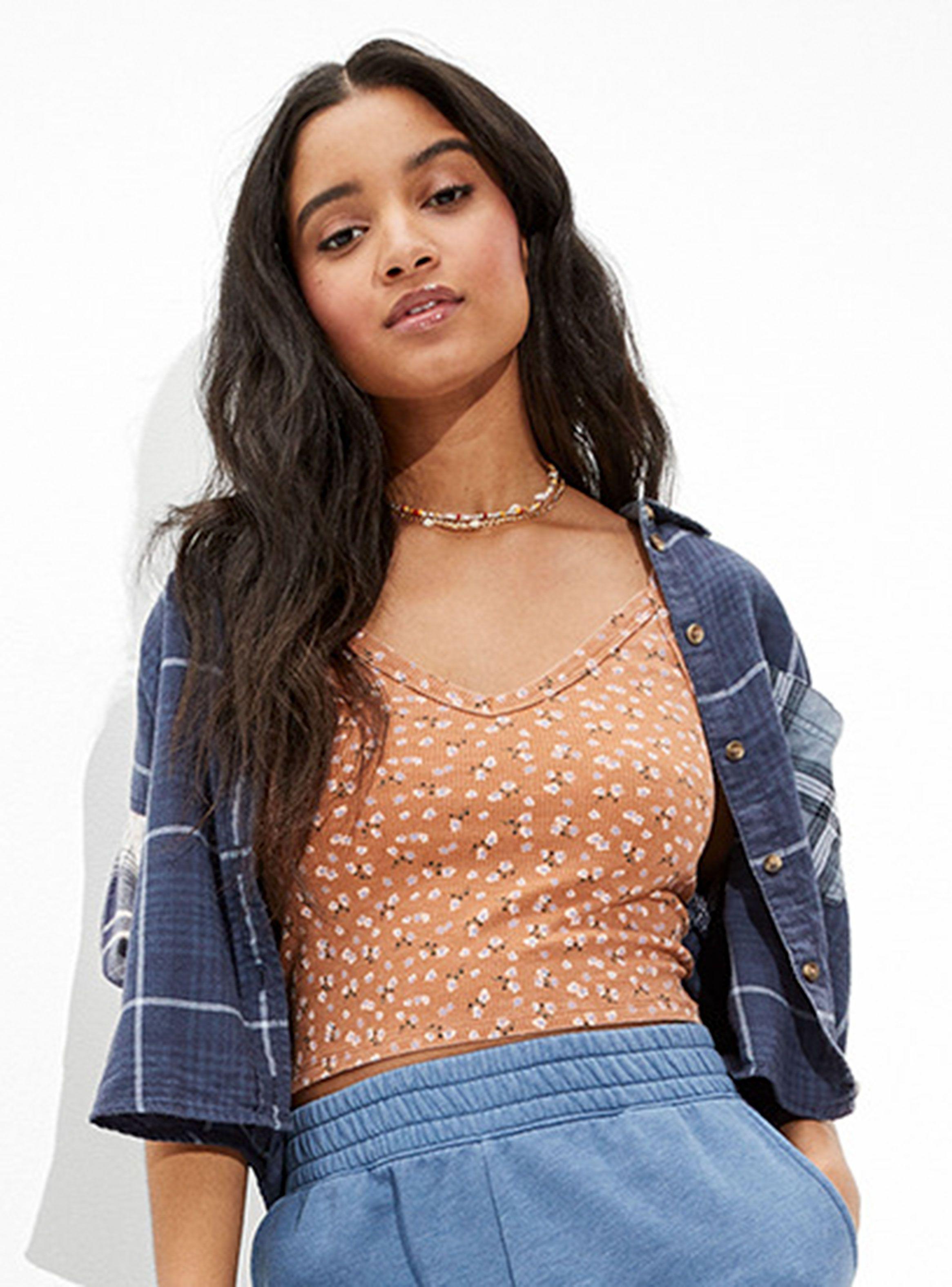 Polera Printed V-Neck Cami-0