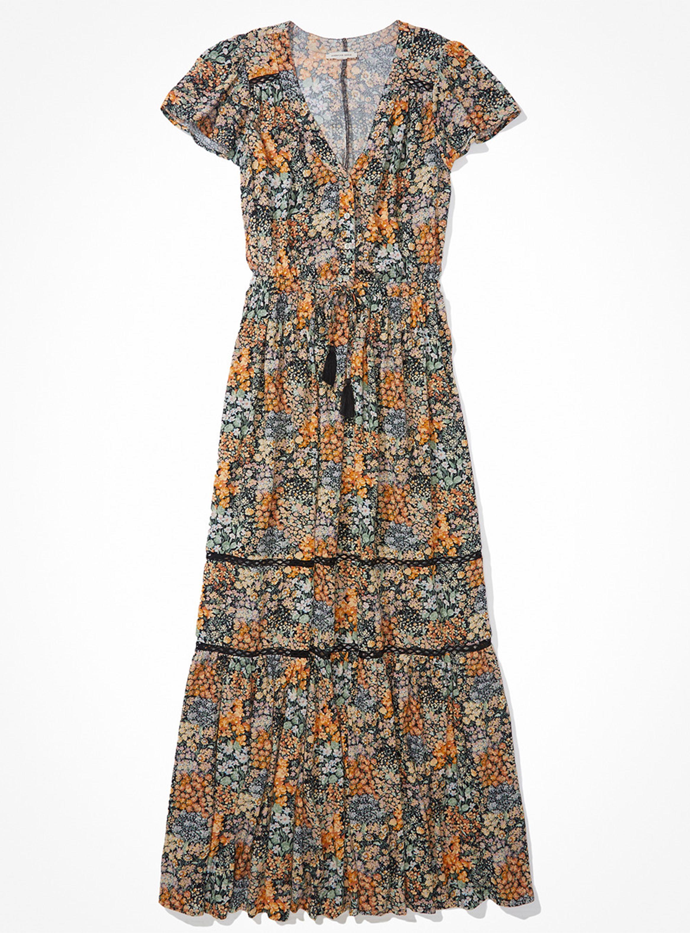 Vestido Printed Tiered Maxi-0
