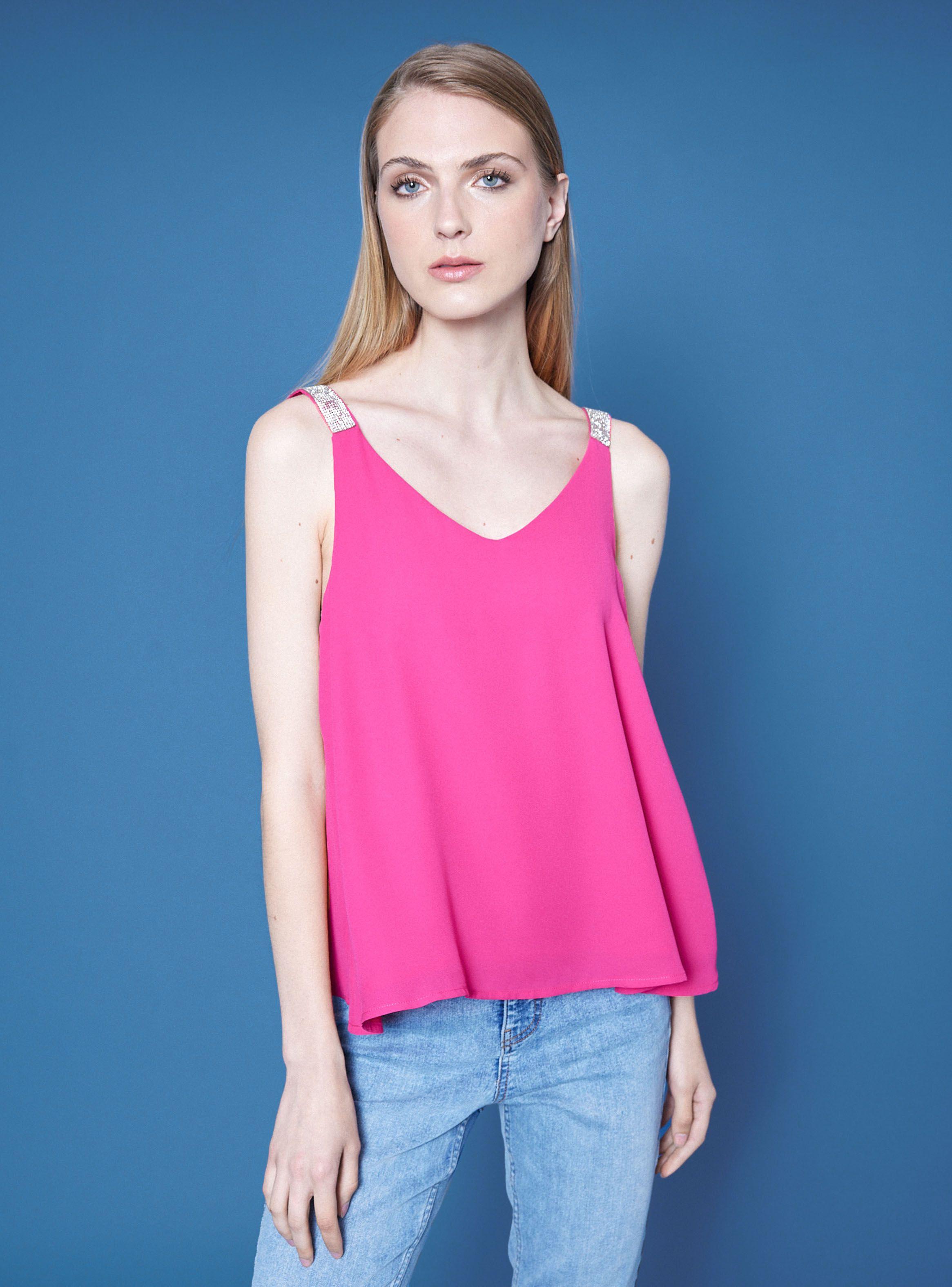Blusa Detalle Brillos en Pabilos-0