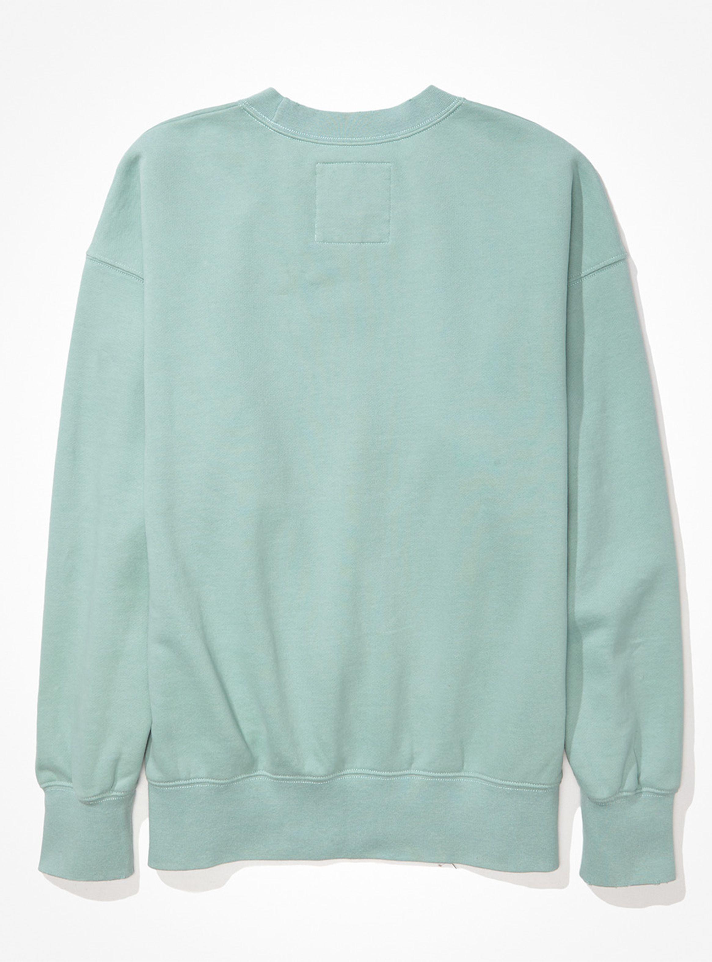 Polerón Fleece Oversized Vintage Crew Neck Sweatshirt-1