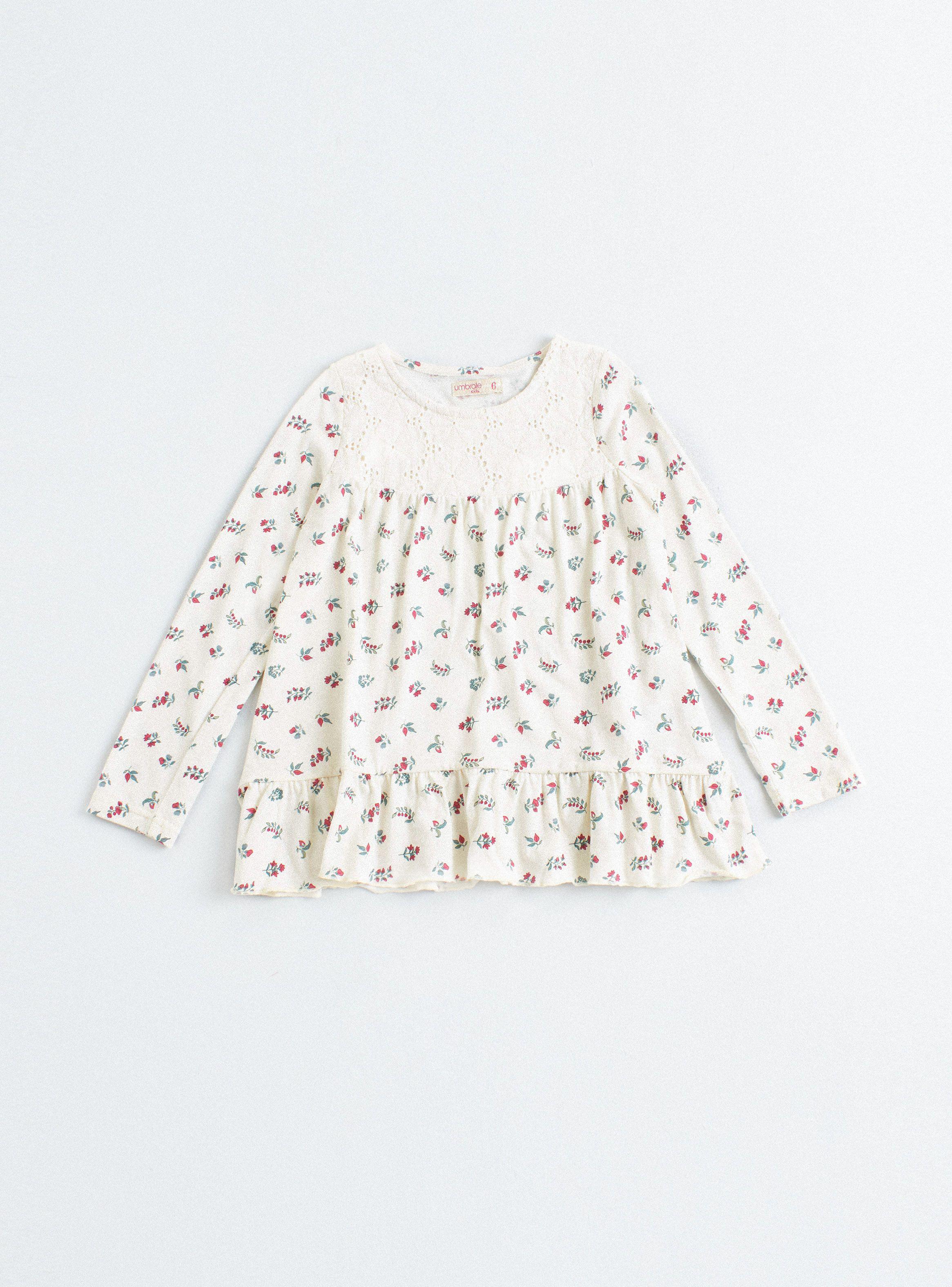 Polera Manga Larga Macrame Niña-1