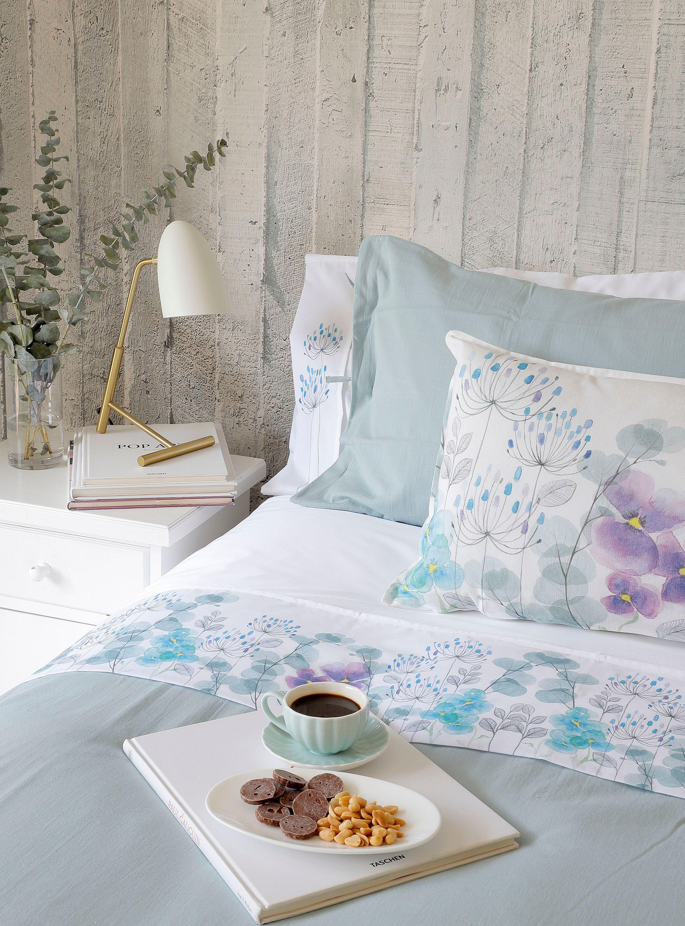 Juego de Sábanas 2 Plazas Jardín Pensamientos-0