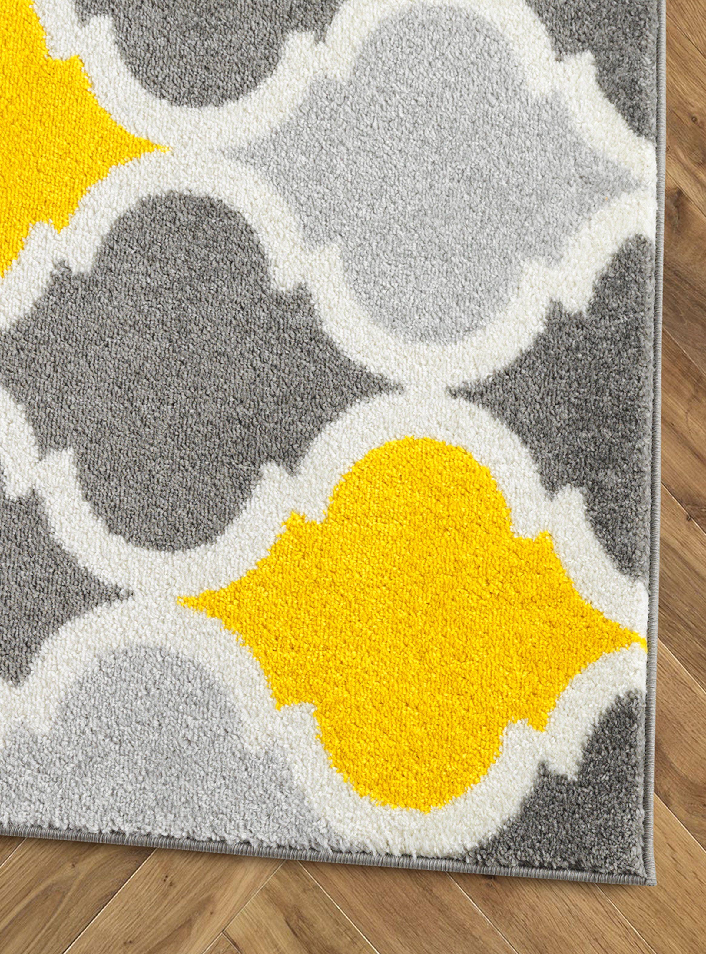 Alfombra Florida Amarillo 300 x 400 cm Rombos-3