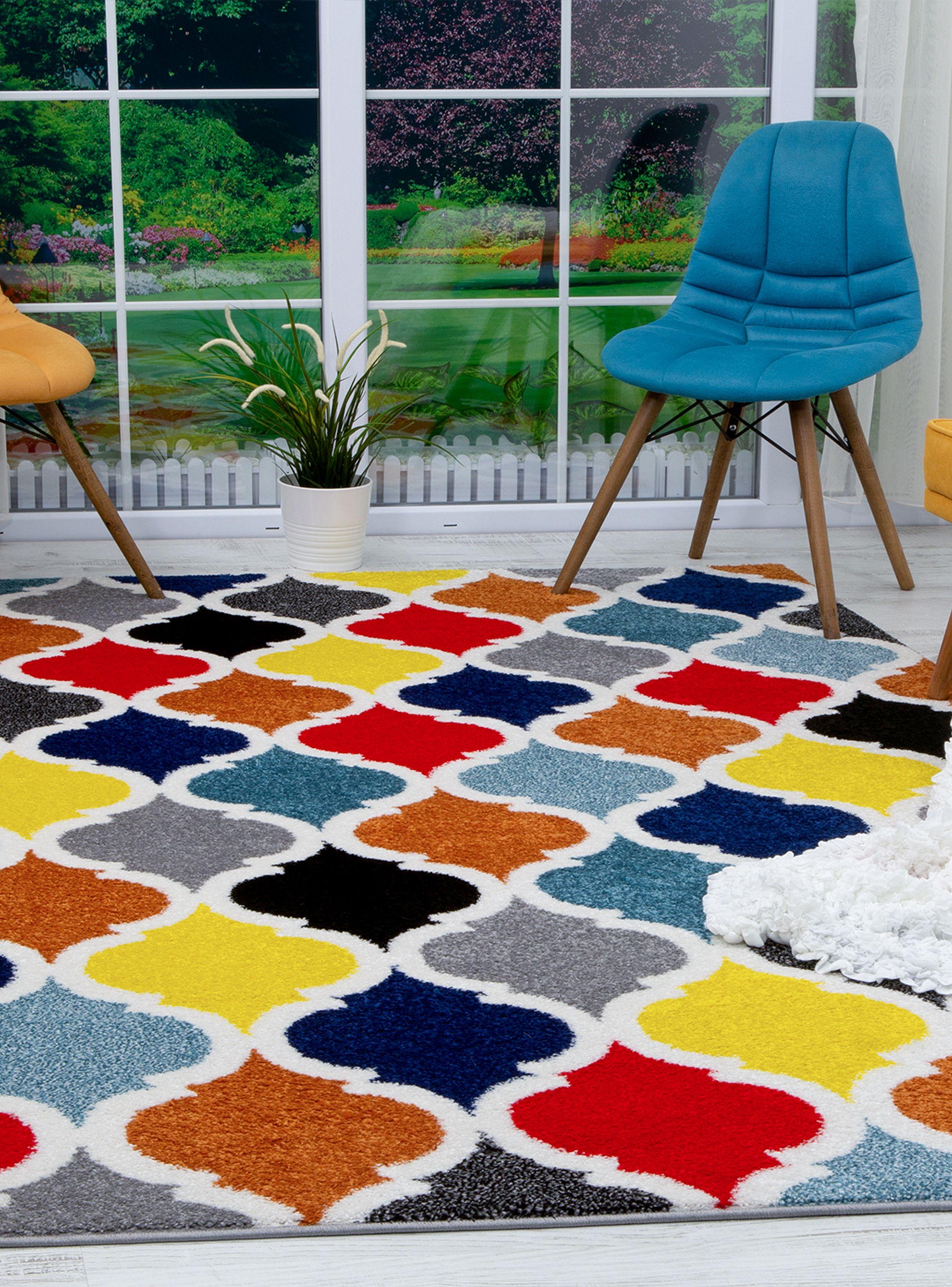 Alfombra Florida Multi 120 x 180 cm Rombos-4