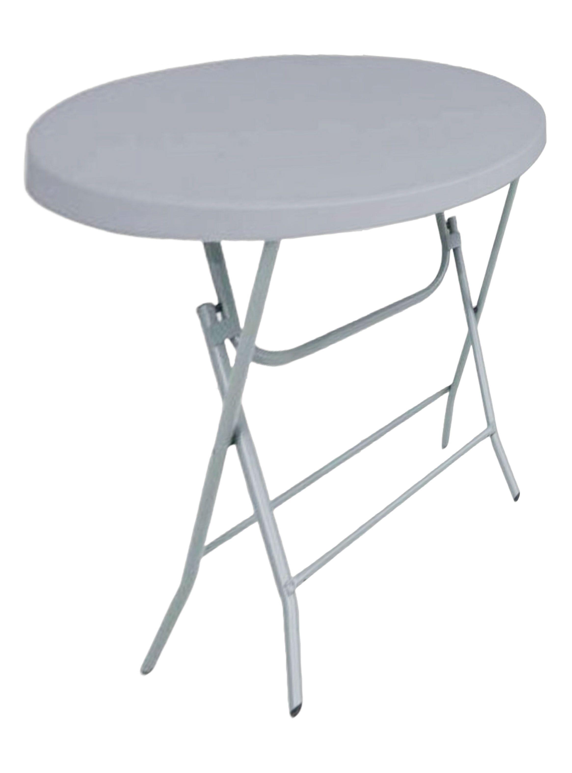 Mesa Plegable Redonda 80 Gris-1