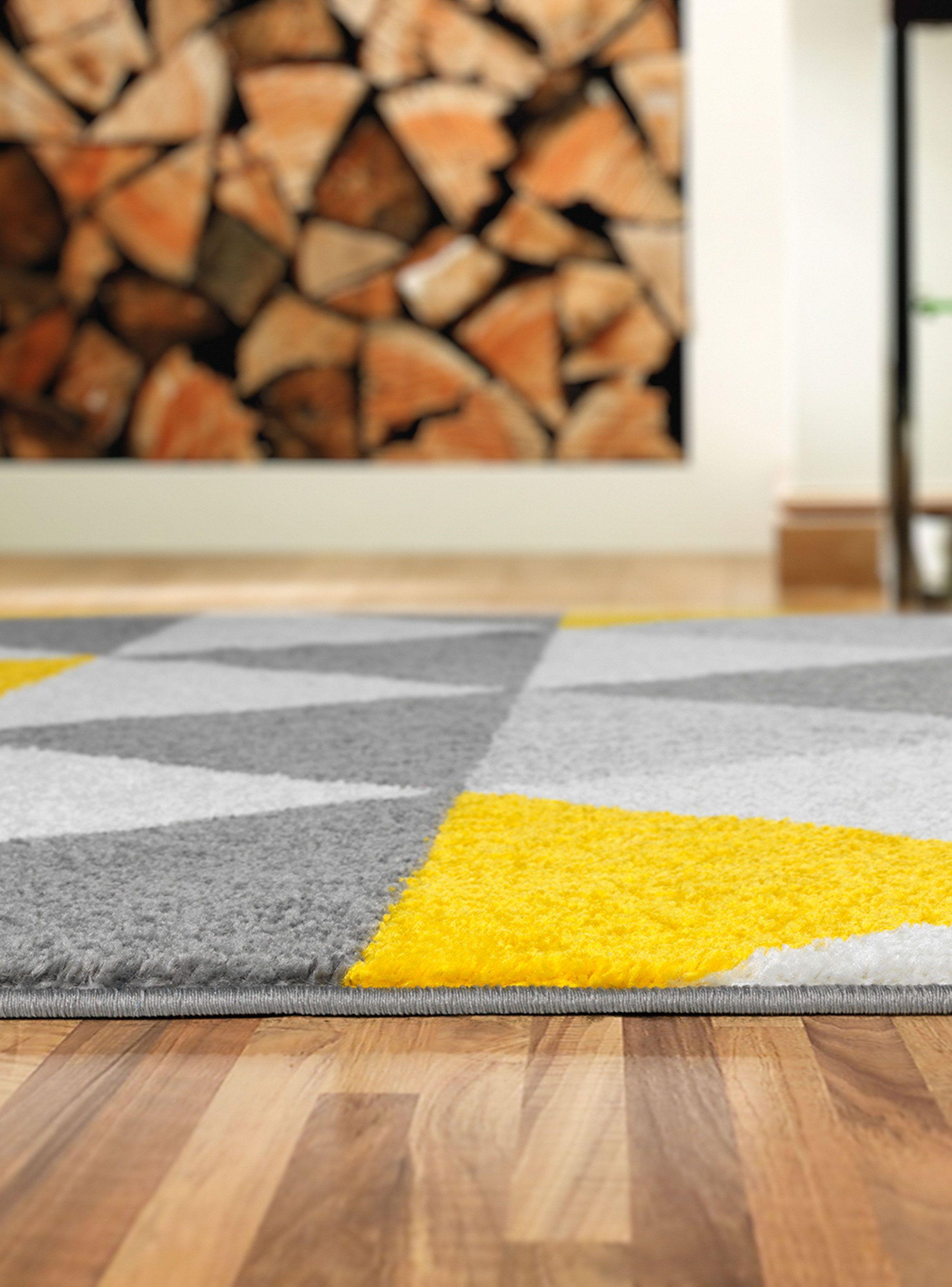 Alfombra Florida Amarillo 300 x 400 cm Triángulos-4