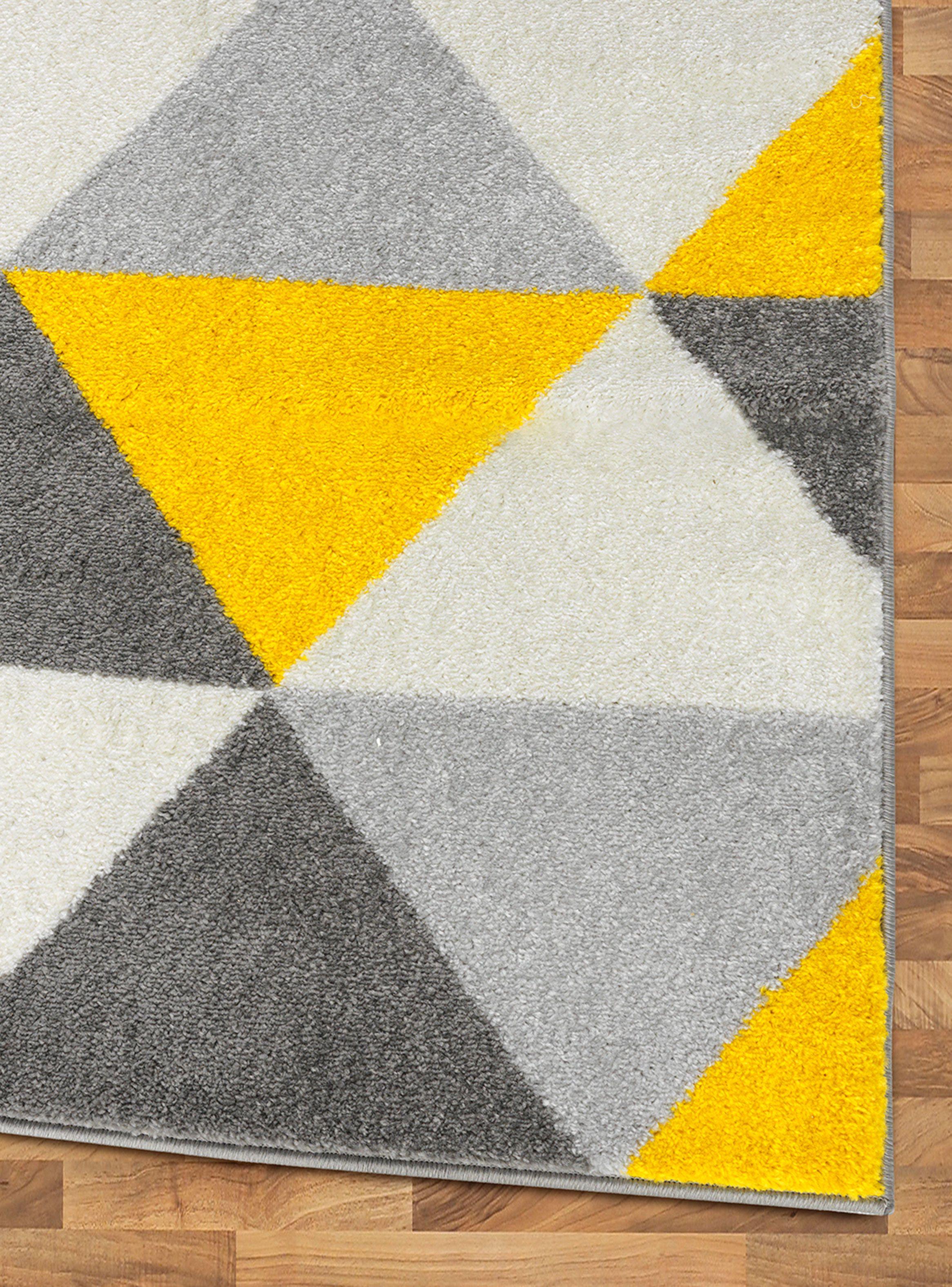 Alfombra Florida Amarillo 300 x 400 cm Triángulos-3