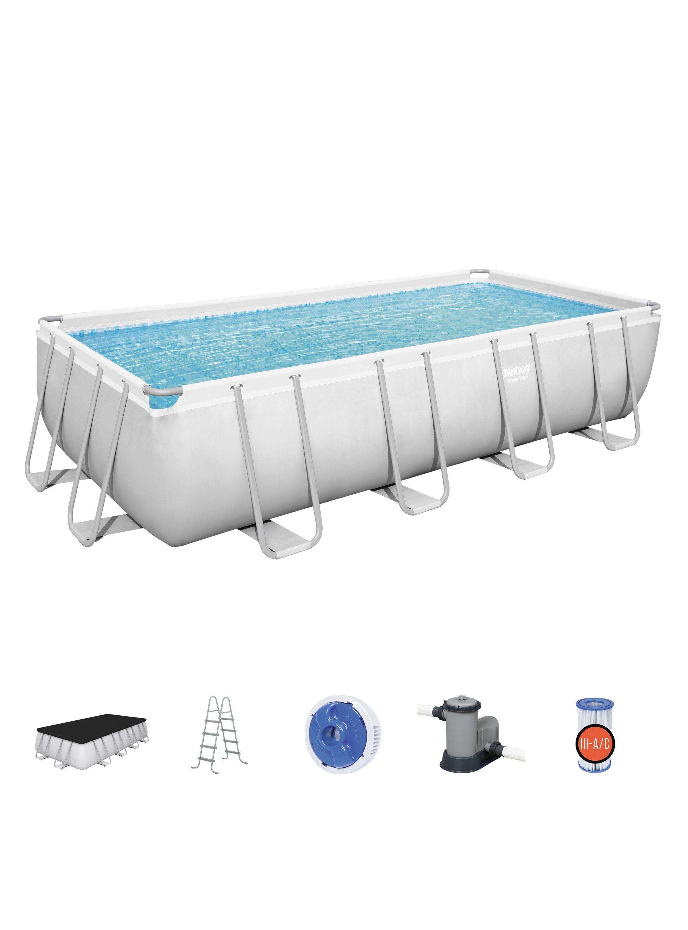 Piscina Power Steel Grey 549 Bestway-1