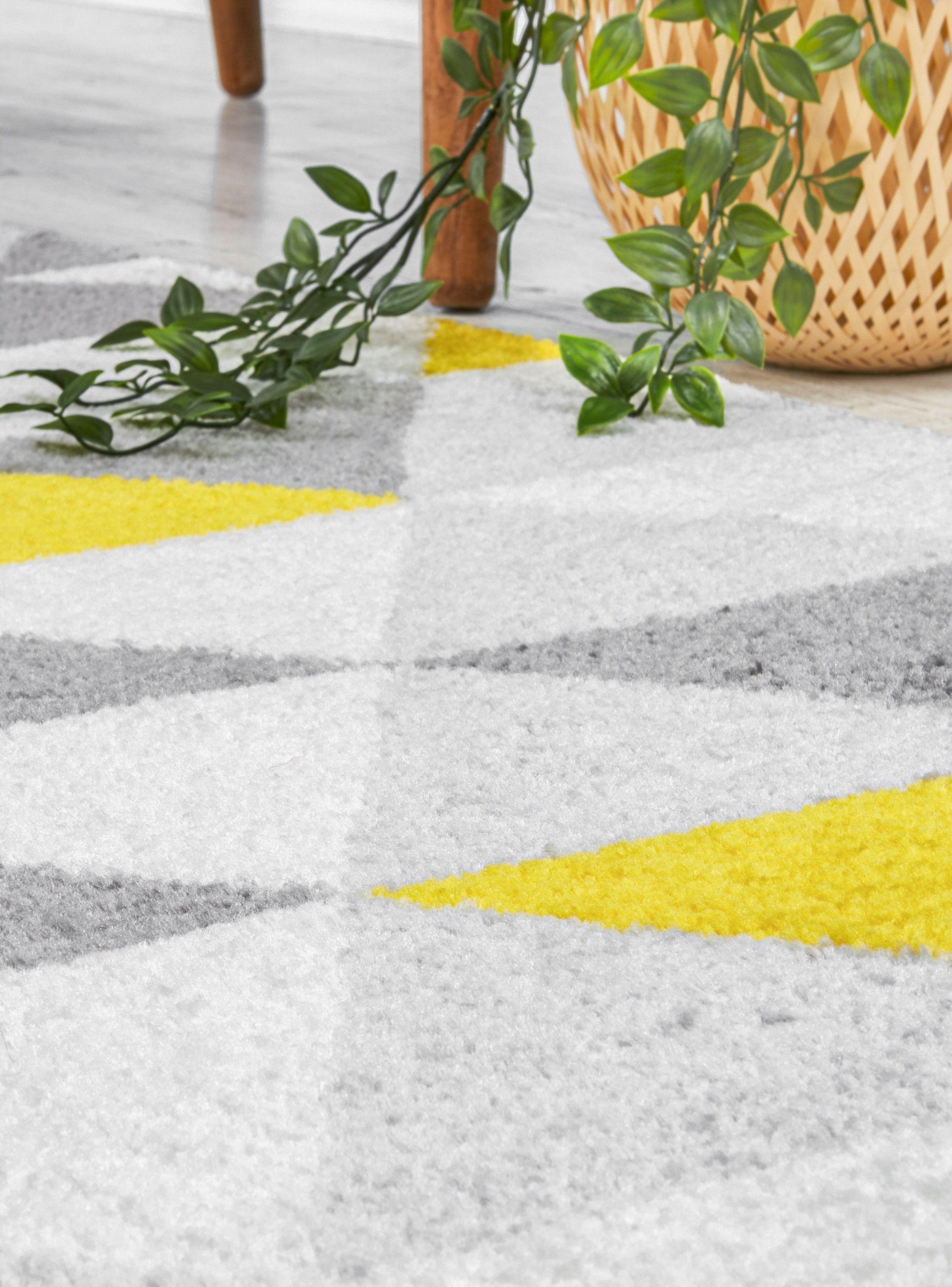 Alfombra Pasillo Florida Amarillo 70 x 230 cm-4