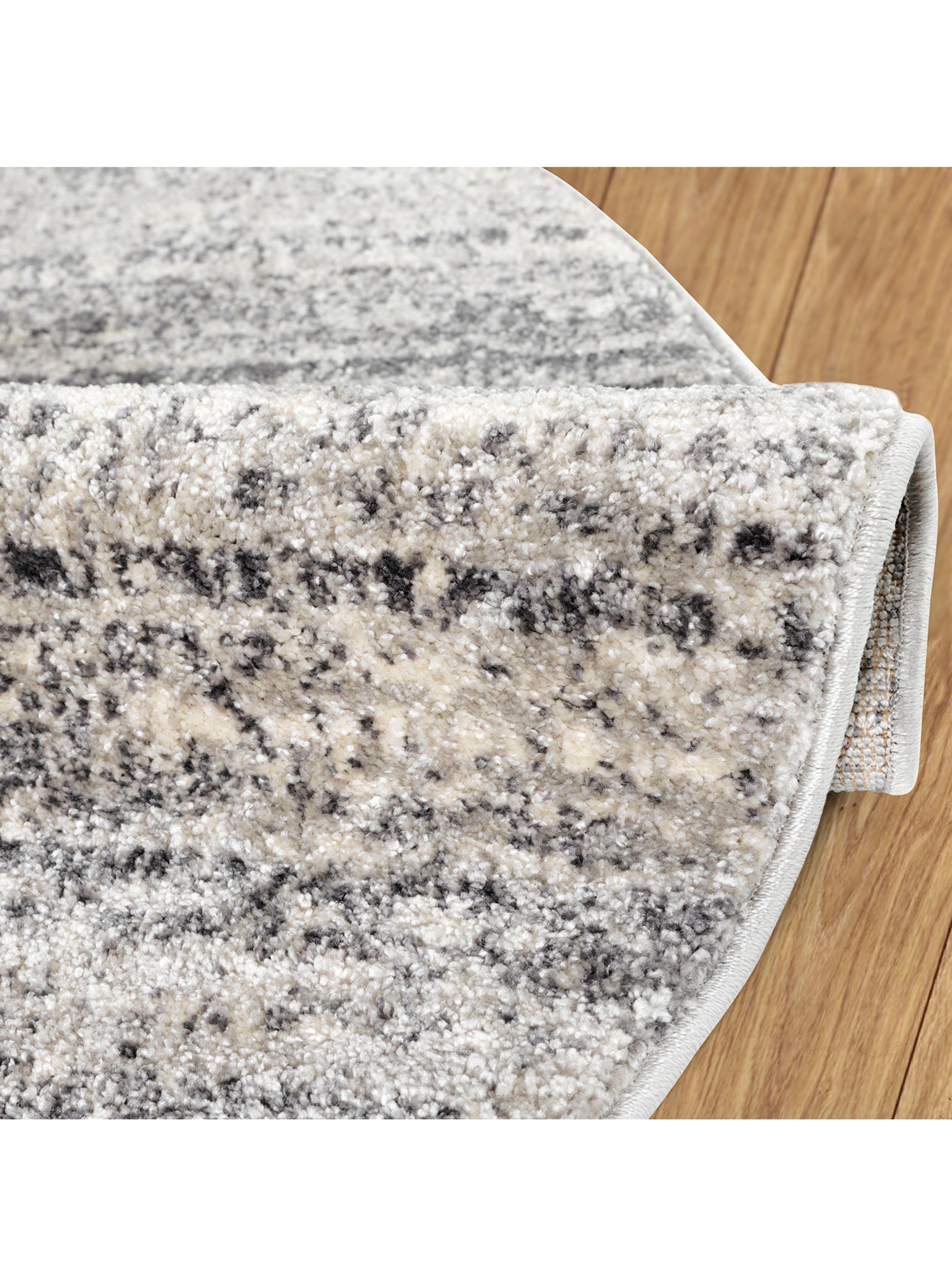 Alfombra Redonda Florida Gris 160 x 160 cm-2