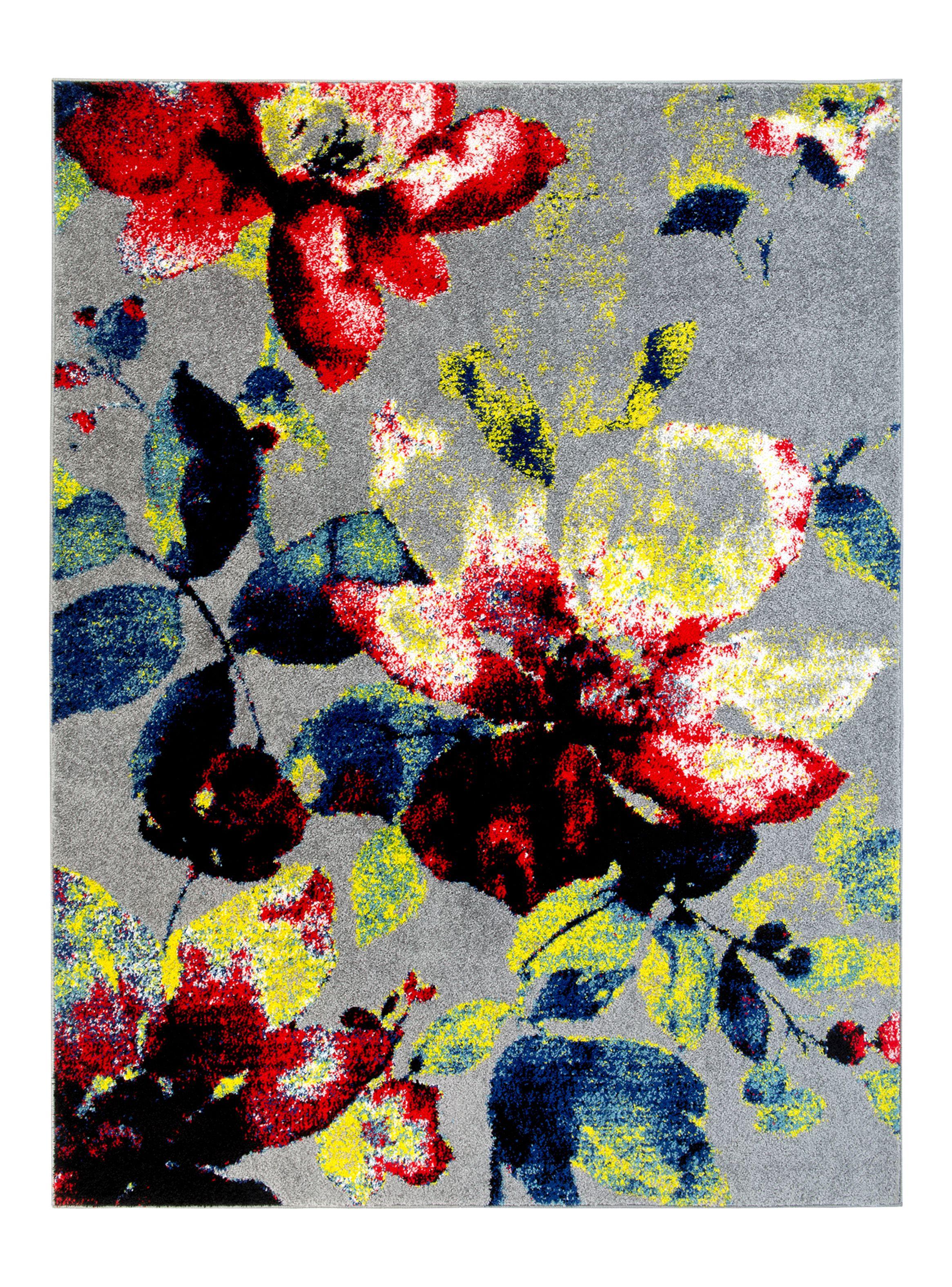 Alfombra Florida Gris 120 x 180 cm Flores-0