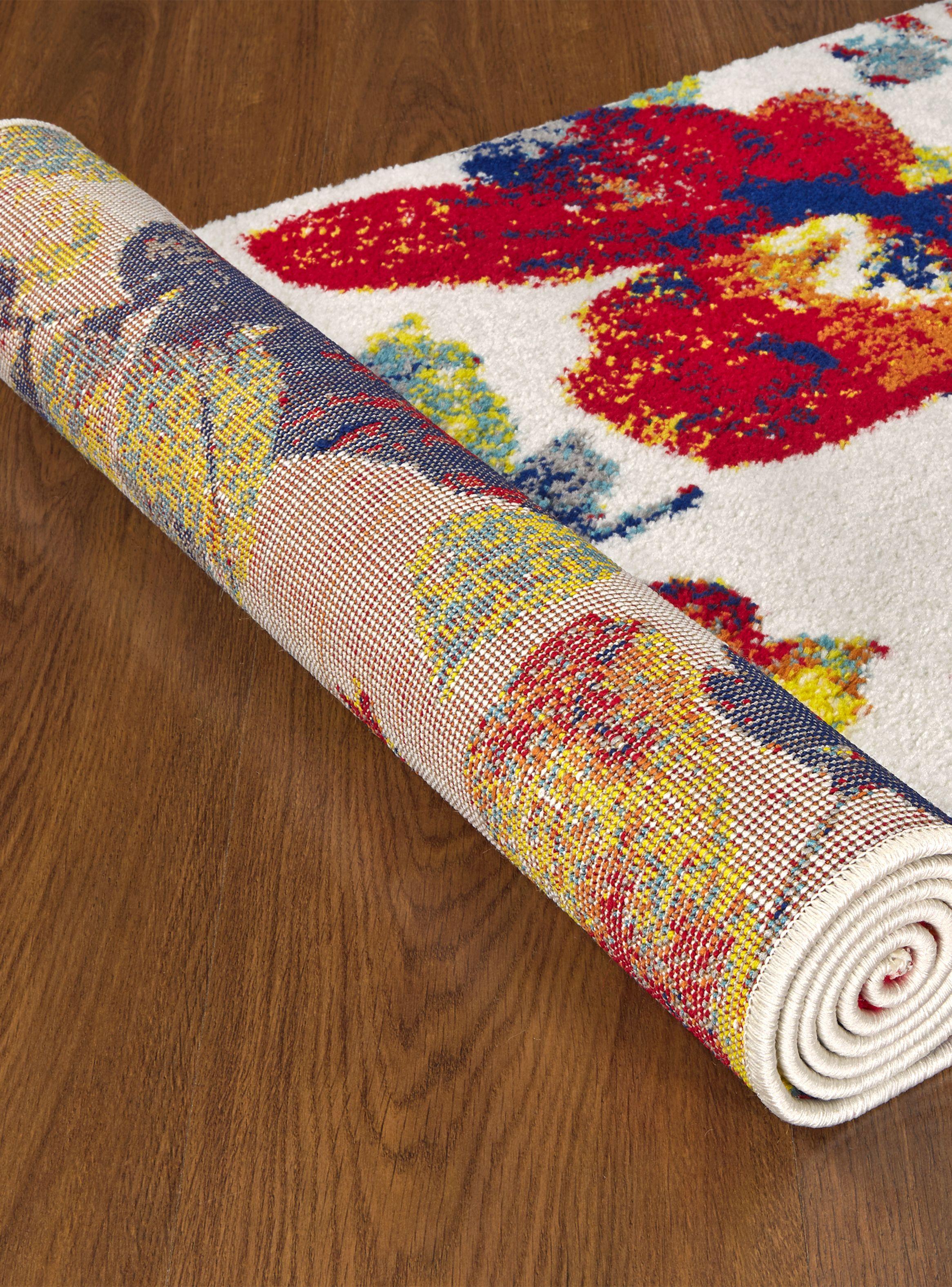 Alfombra Pasillo Florida Blanca 70 x 230 cm Flores-1