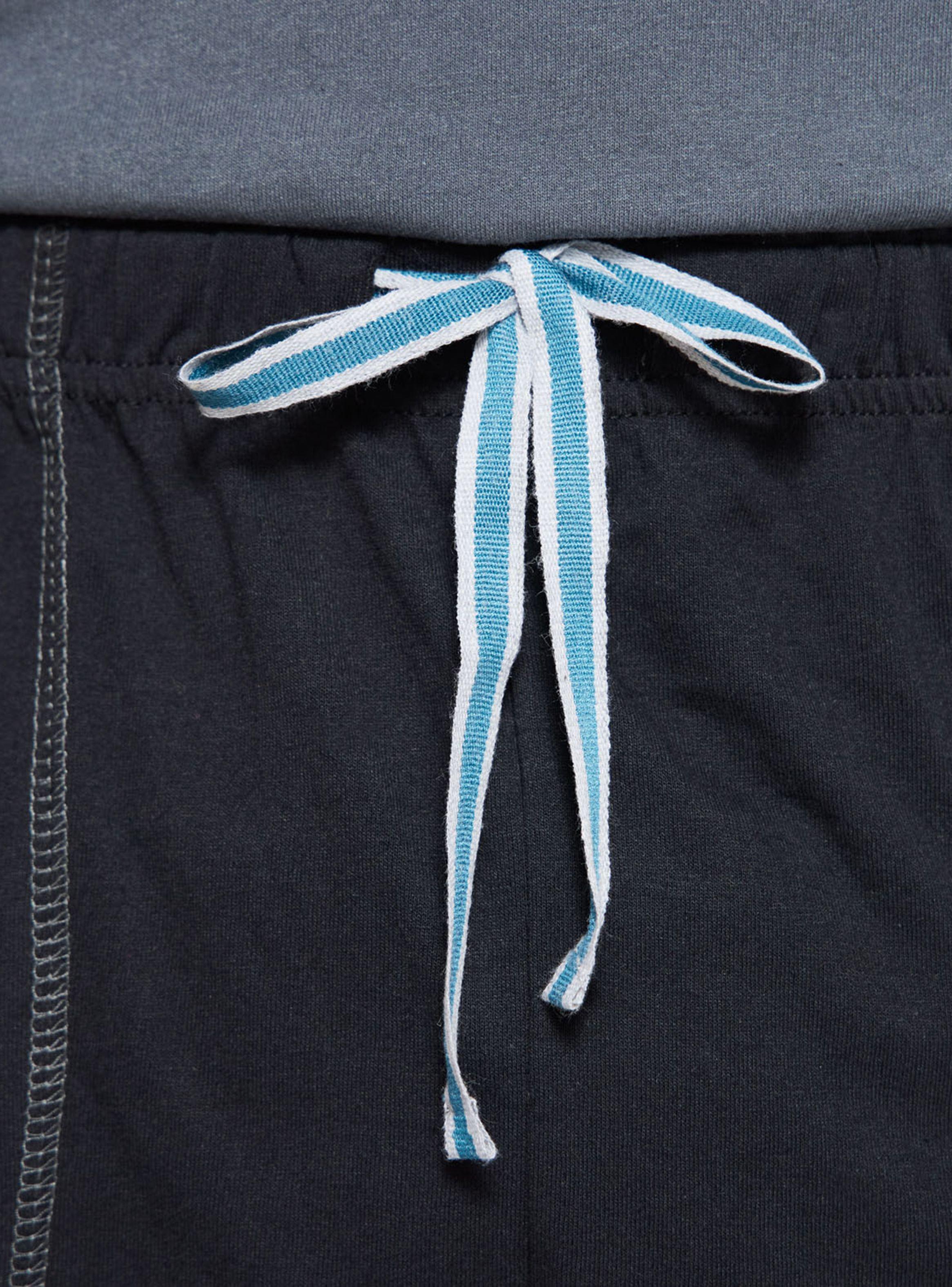 Pijama Largo Algodón Negro-2