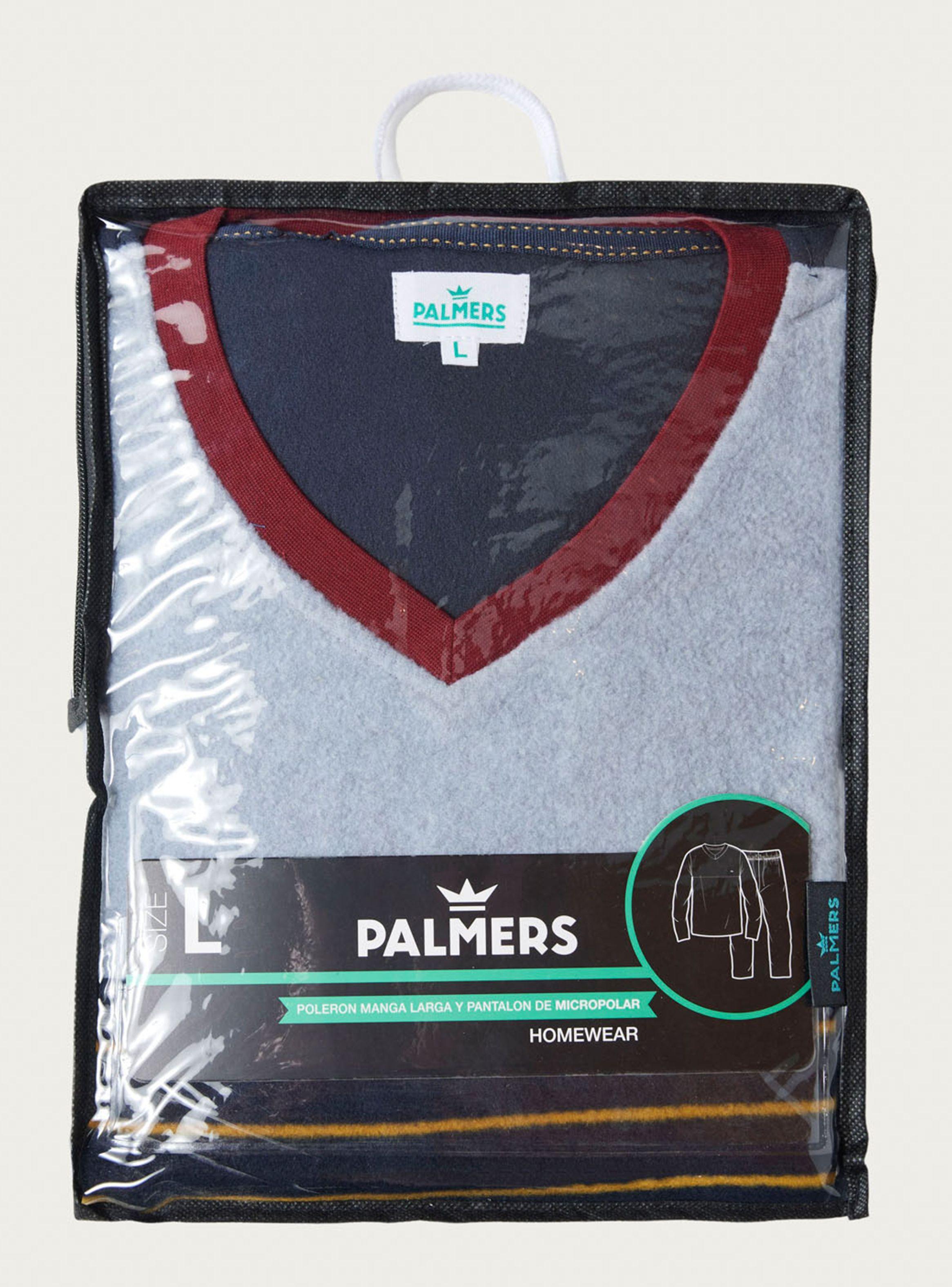 Pijama Largo Micropolar Rayas Blue-3