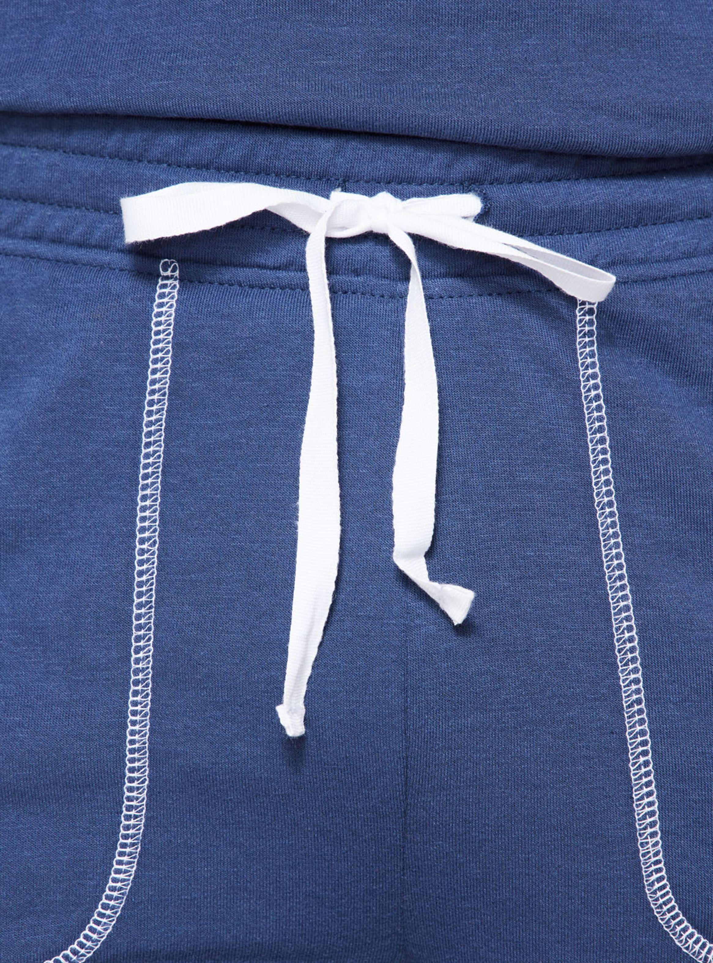 Pijama Largo Algodón French Azul-3