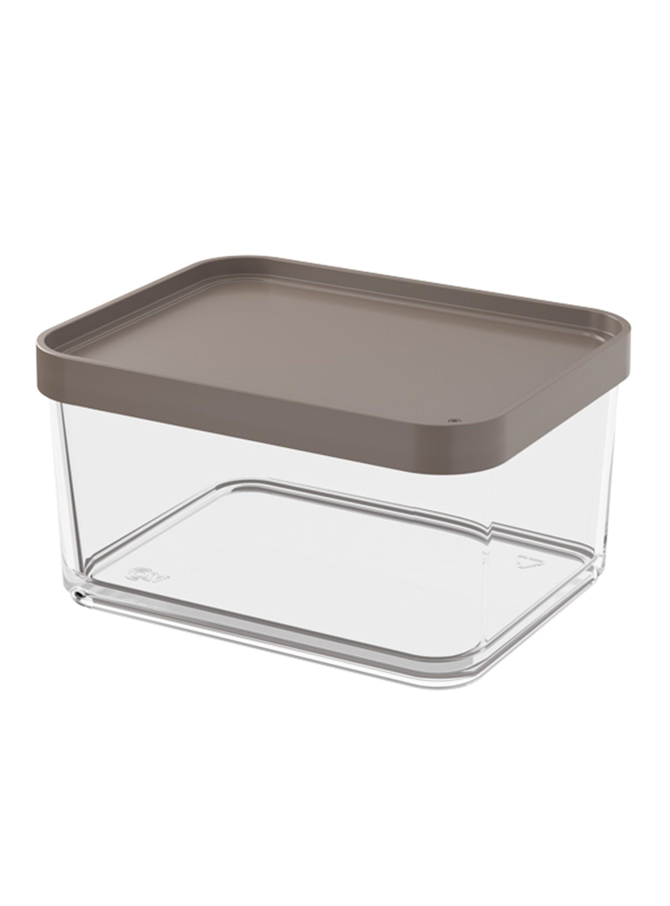 Pote Grande 1 Litros Clear Gris-0