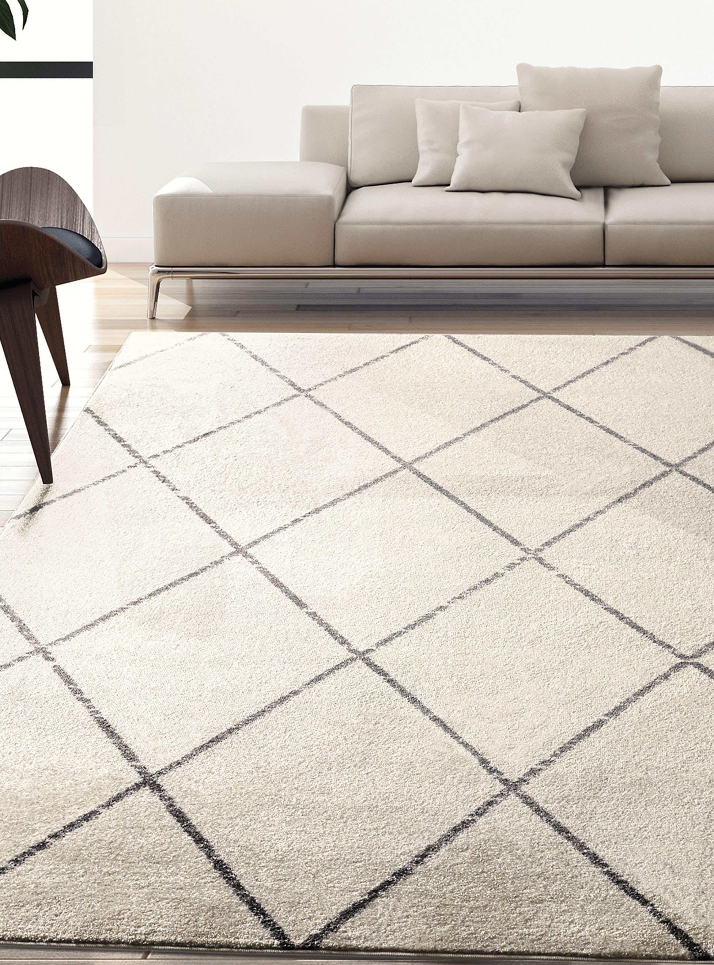 Alfombra Florida Blanca 200 x 290 cm Sim-2