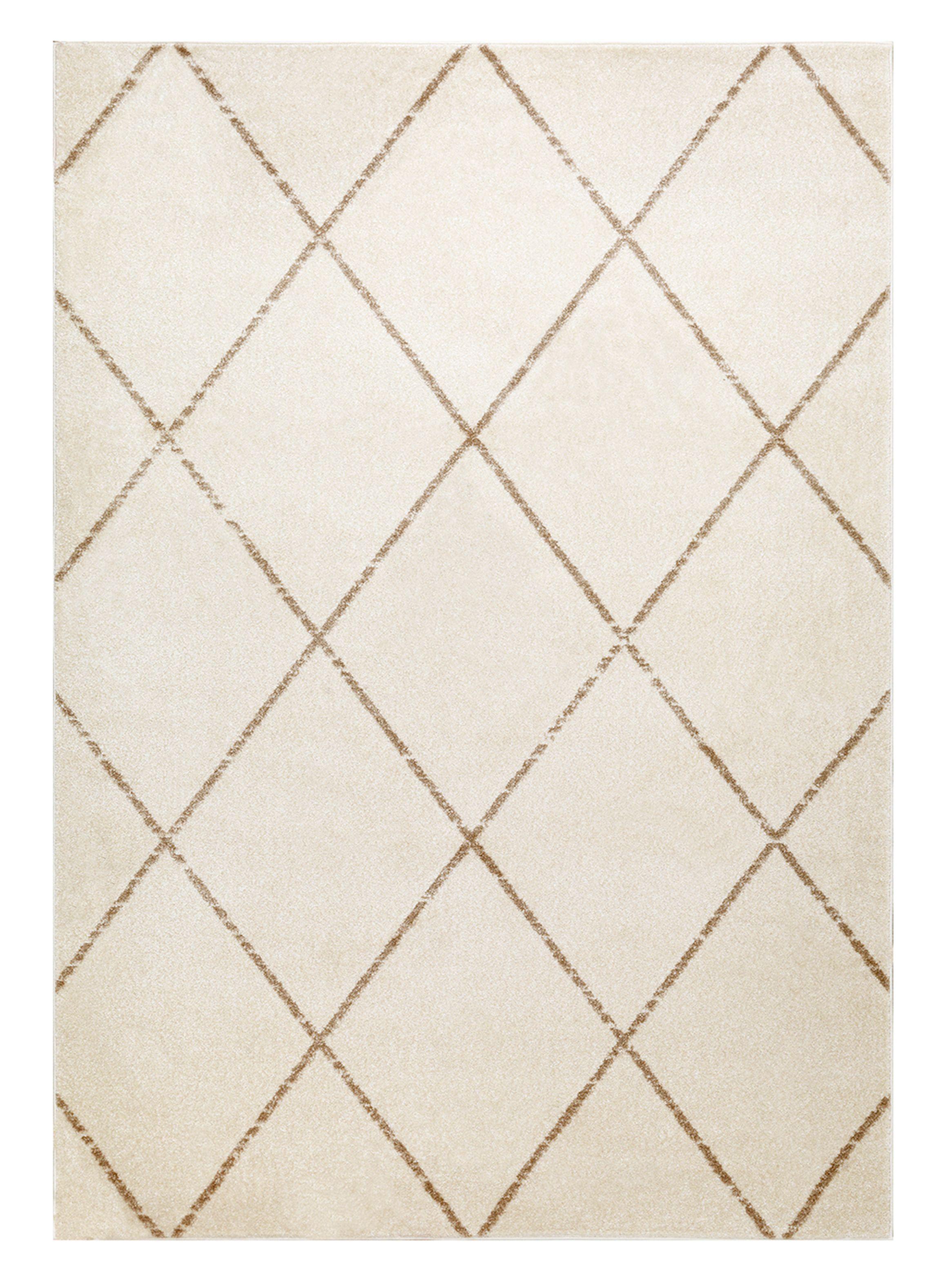 Alfombra Florida Beige 160 x 230 cm Rombos Café-0